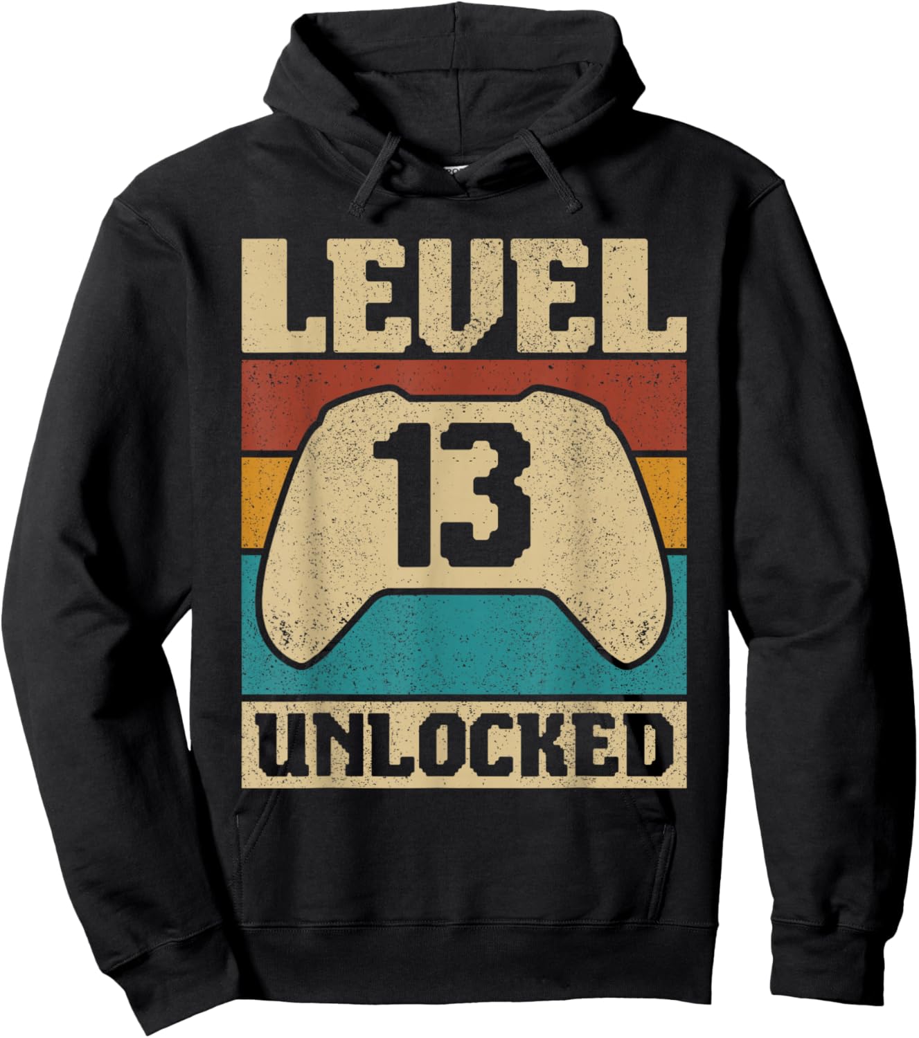 Level 13 Unlocked 13 Year Old Girl Boy Outfit 13th Birthday Hoodie - Hoodie | Black