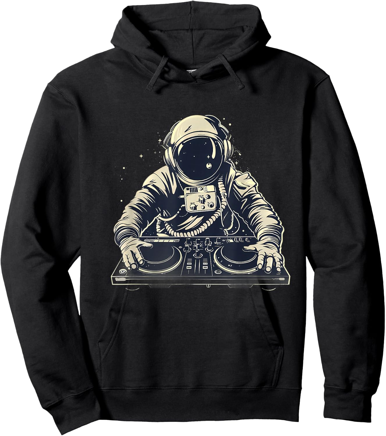 Astronaut DJ Dance Music House Techno Turntable DJ Astronaut Hoodie - Hoodie | Black