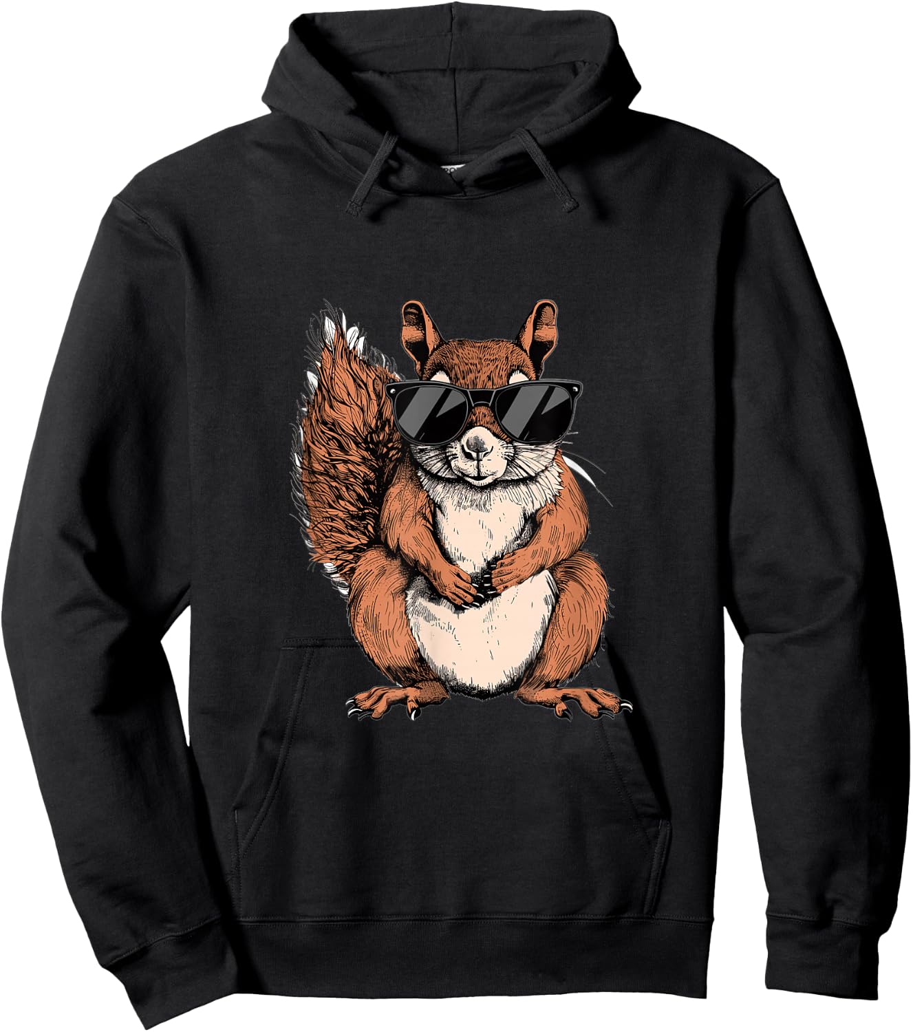 Squirrel Animal Lover Graphic Hoodie - Hoodie | Black