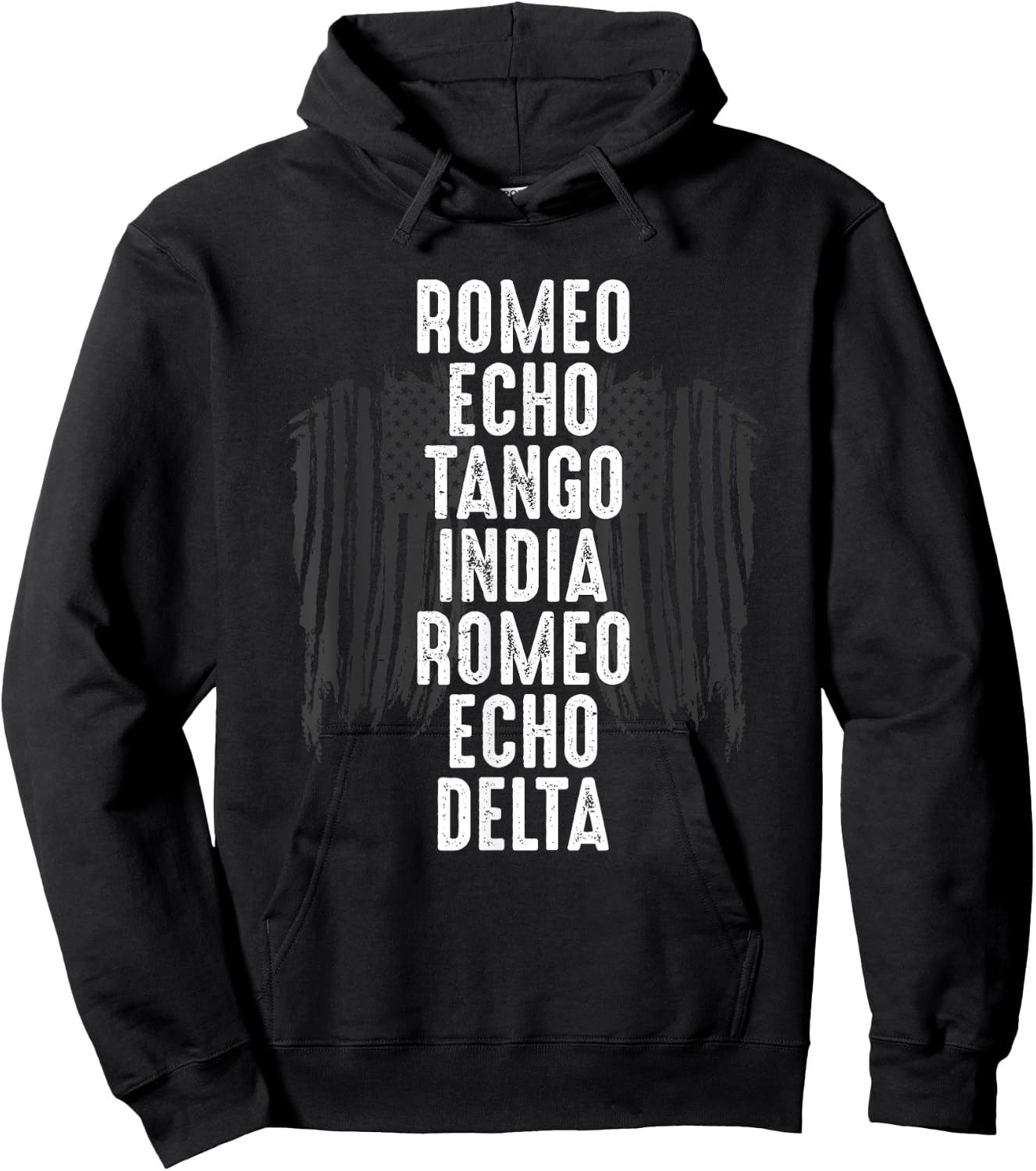 Romeo Echo Tango India Romeo Echo Delta Retired Military Hoodie - Hoodie | Black
