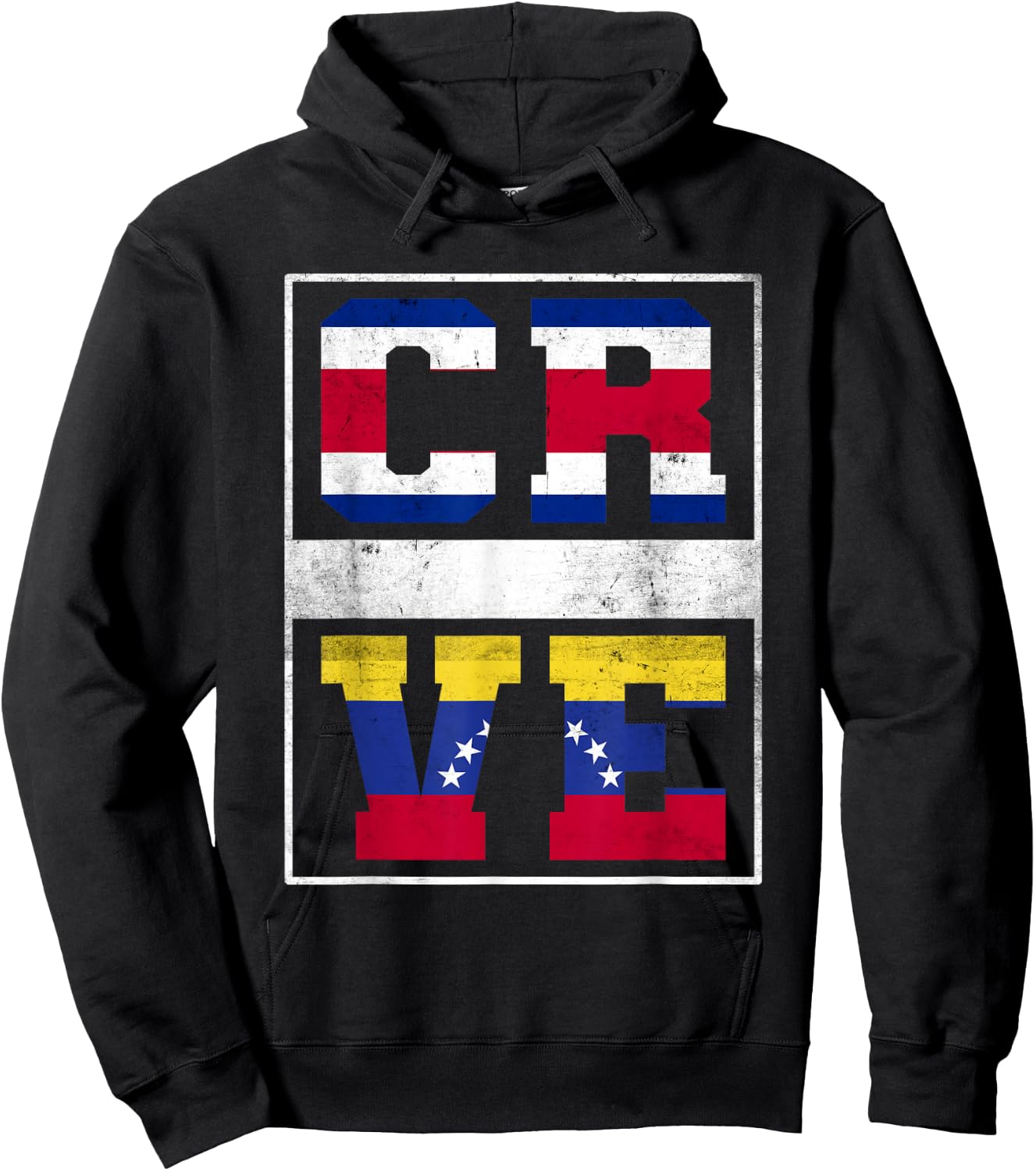 Costa Rica and Venezuela Mix Costa Rican Venezuelan Roots Hoodie - Hoodie | Black