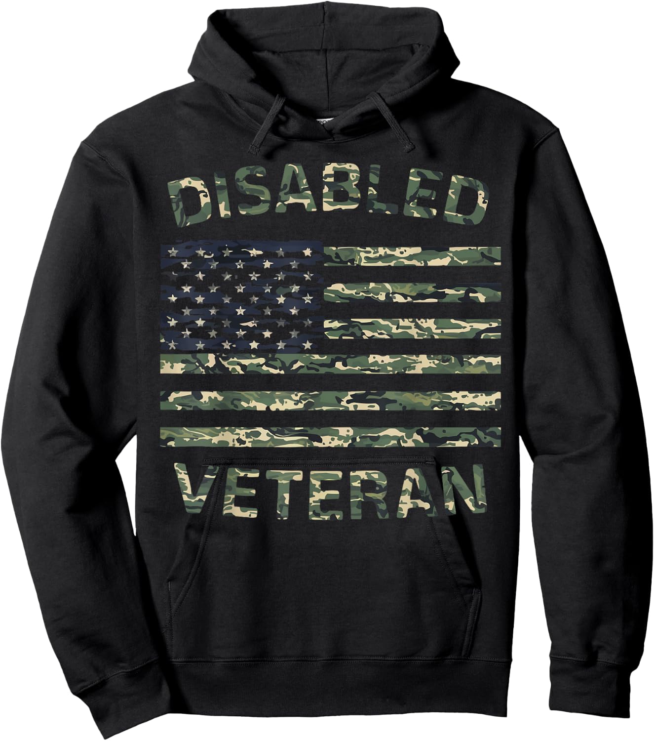 Disabled Veteran Handicap Military Soldier Veterans Day Hoodie - Hoodie | Black