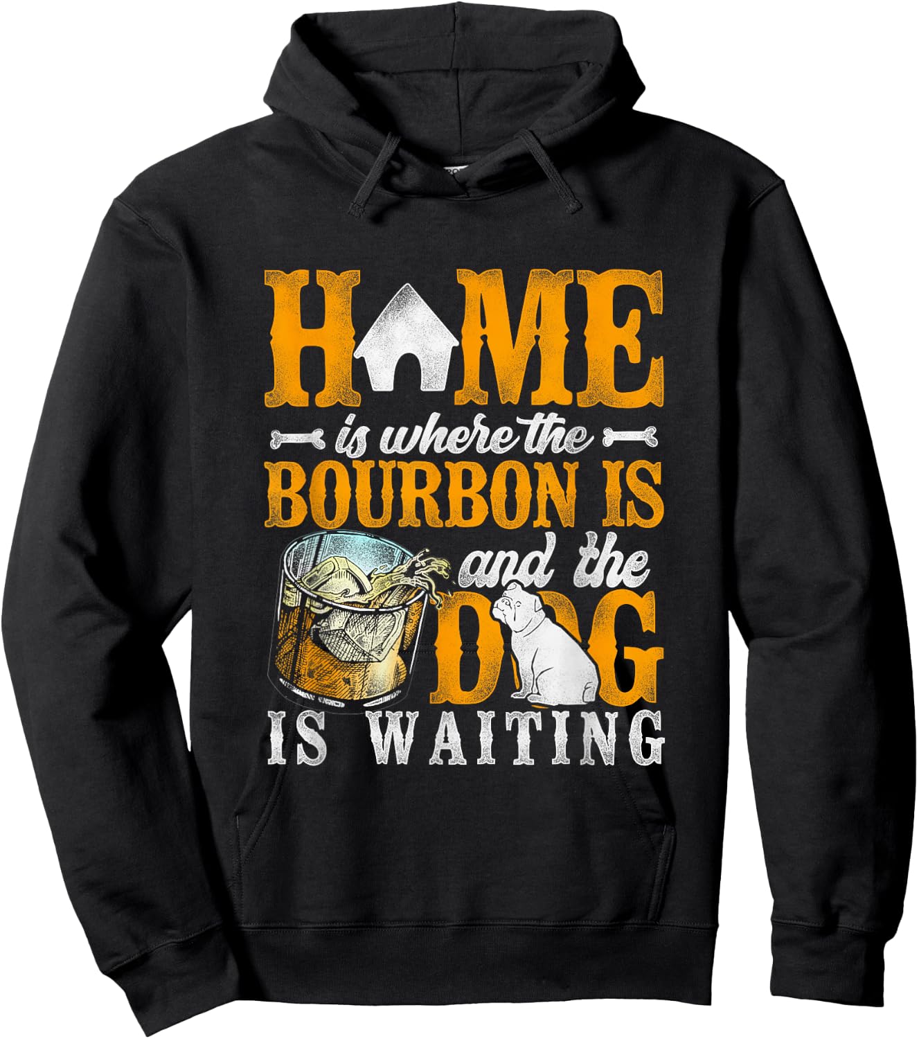Bourbon Companionship Collection & Dog Gear - Adults Black Dog Hoodie - Hoodie | Black