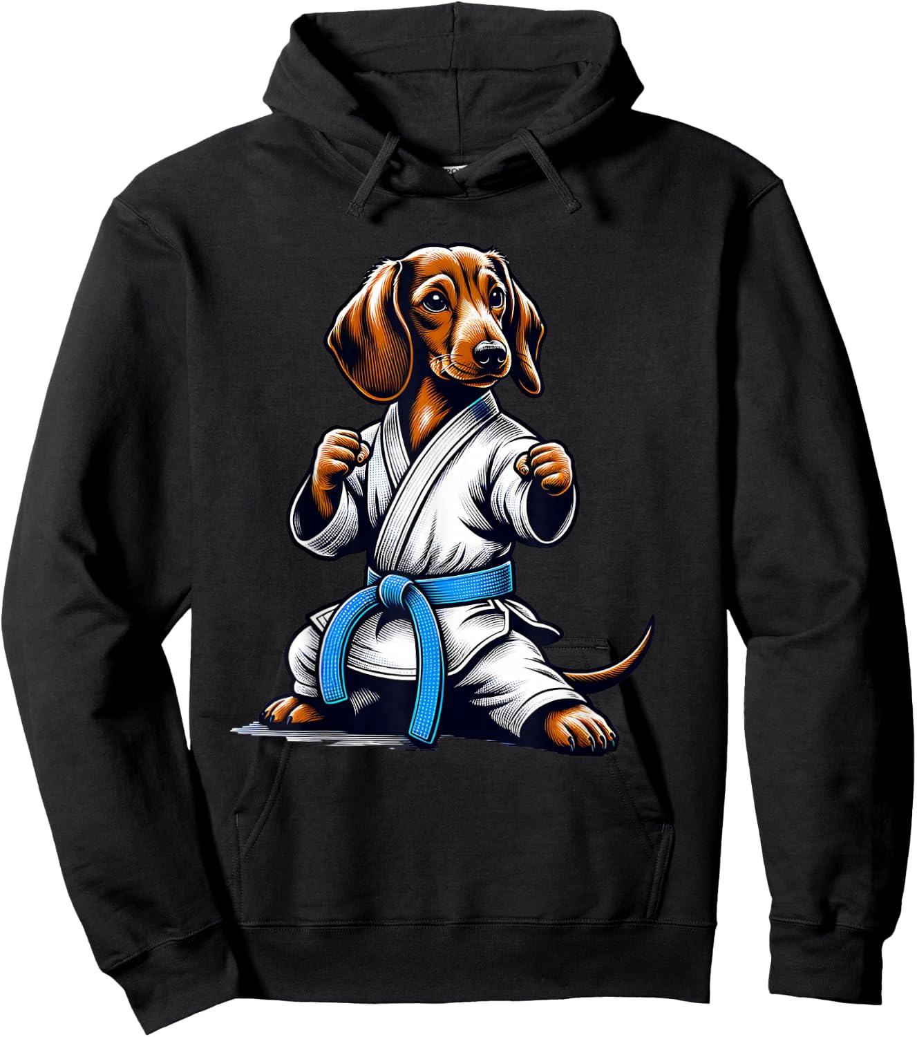 Karate Dachshund Master Hoodie - Hoodie | Black