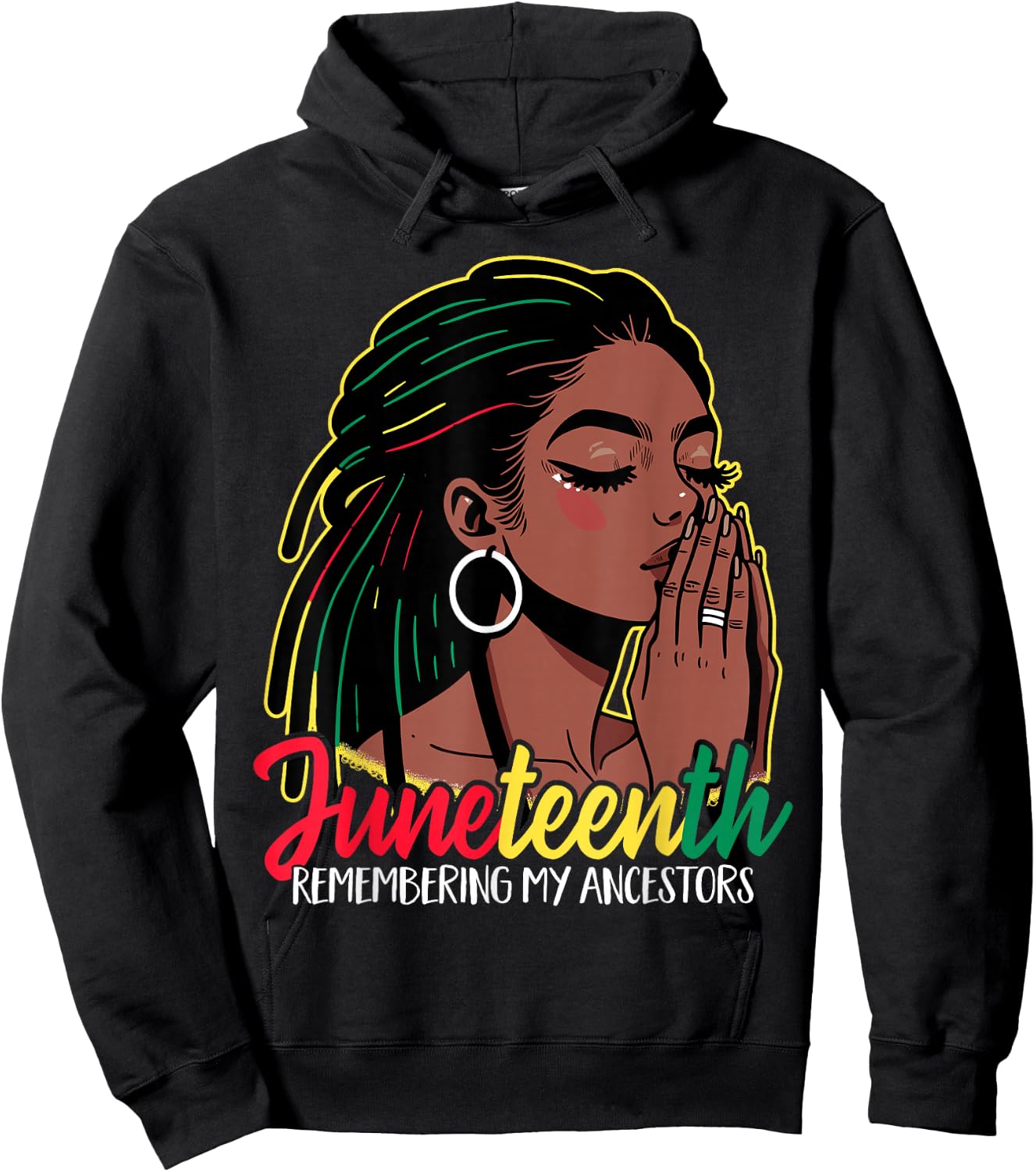 Black Woman Remembering My Ancestors Juneteenth Hoodie - Hoodie | Black