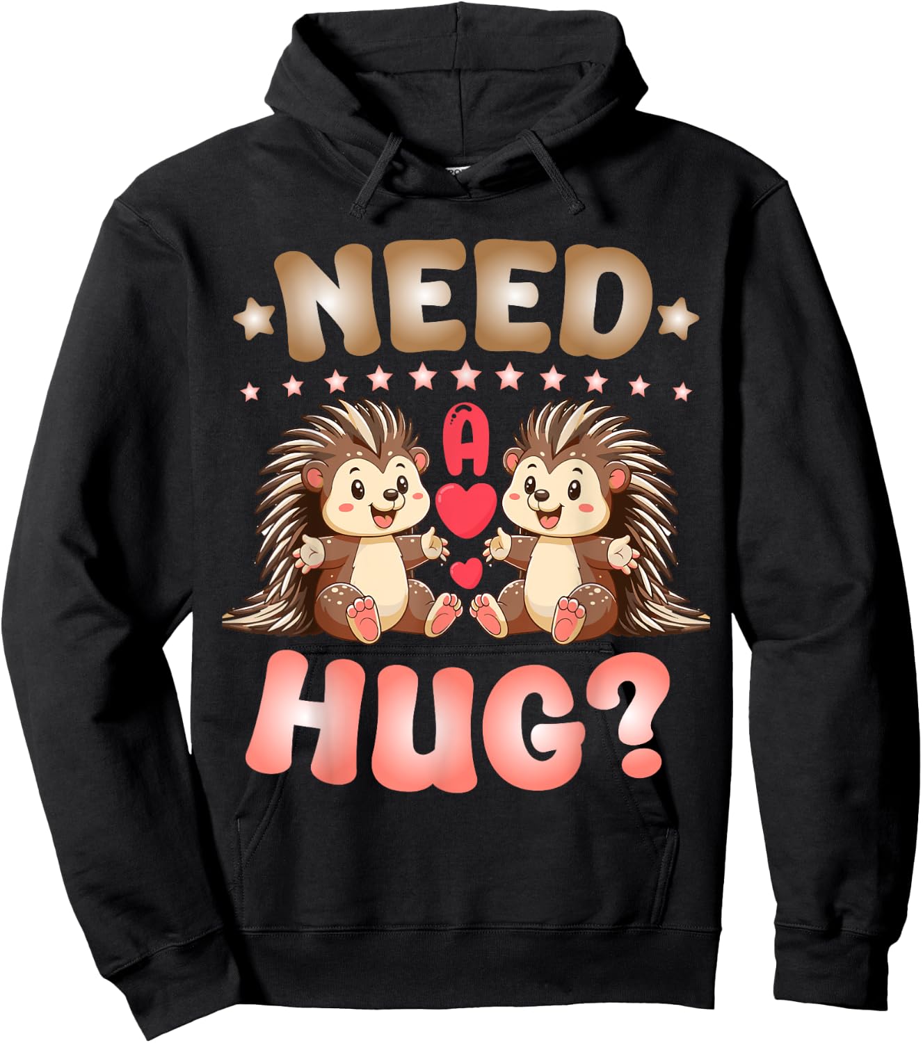 Porcupine Need A Hug Hoodie - Hoodie | Black