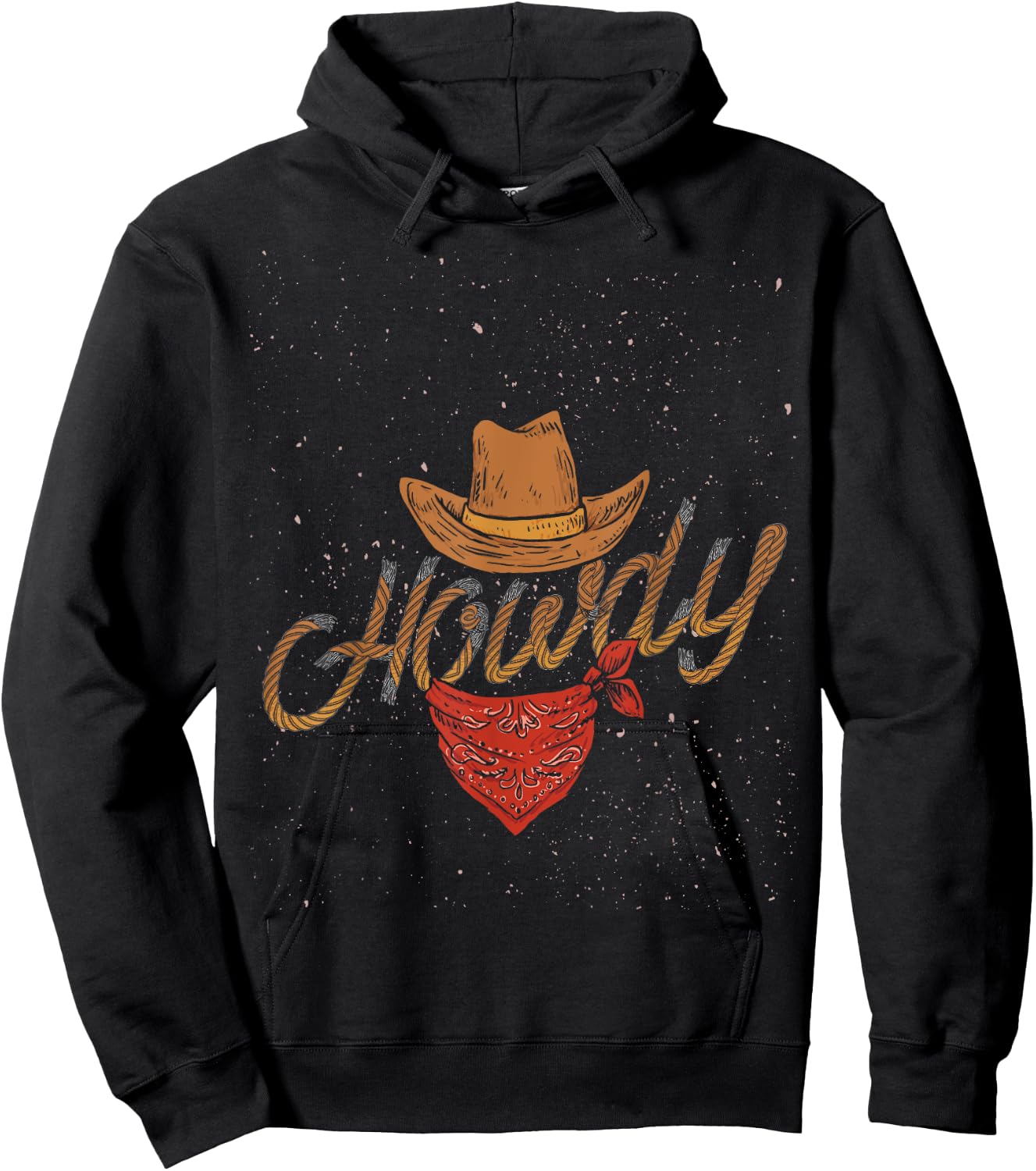 Rodeo Bull Riding Western Texas Howdy Yeehaw Cowboy Hoodie - Hoodie | Black