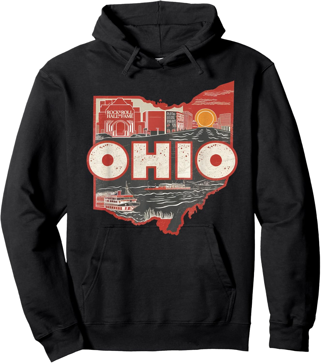 Ohio State of Ohio Retro Ohio Hoodie - Hoodie | Black