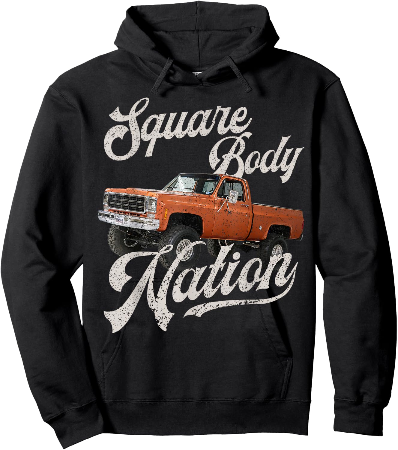 Squarebody Life Classic Pickup Square Body C30 C10 K10 Truck Hoodie - Hoodie | Black