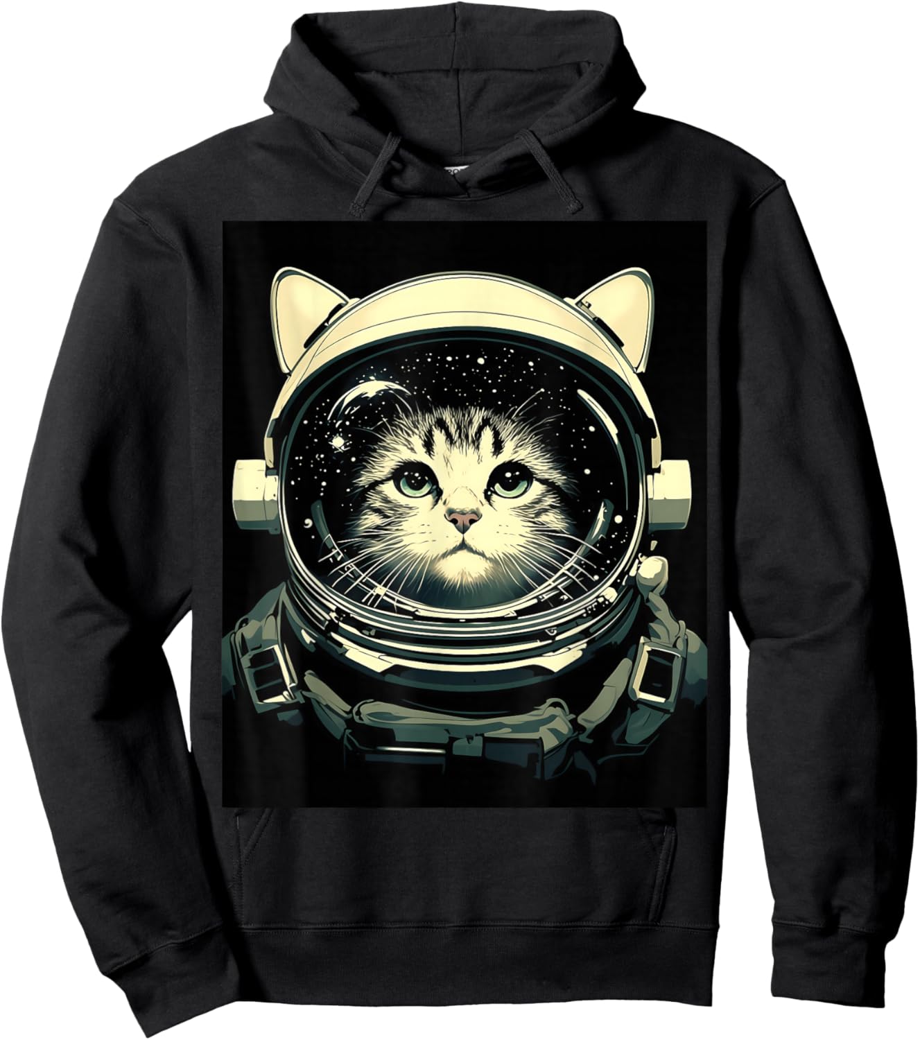 Astronaut Cat Hoodie - Hoodie | Black