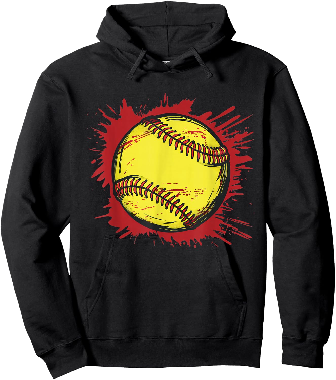 Softball Player and Fan Graphic Hoodie - Hoodie | Black