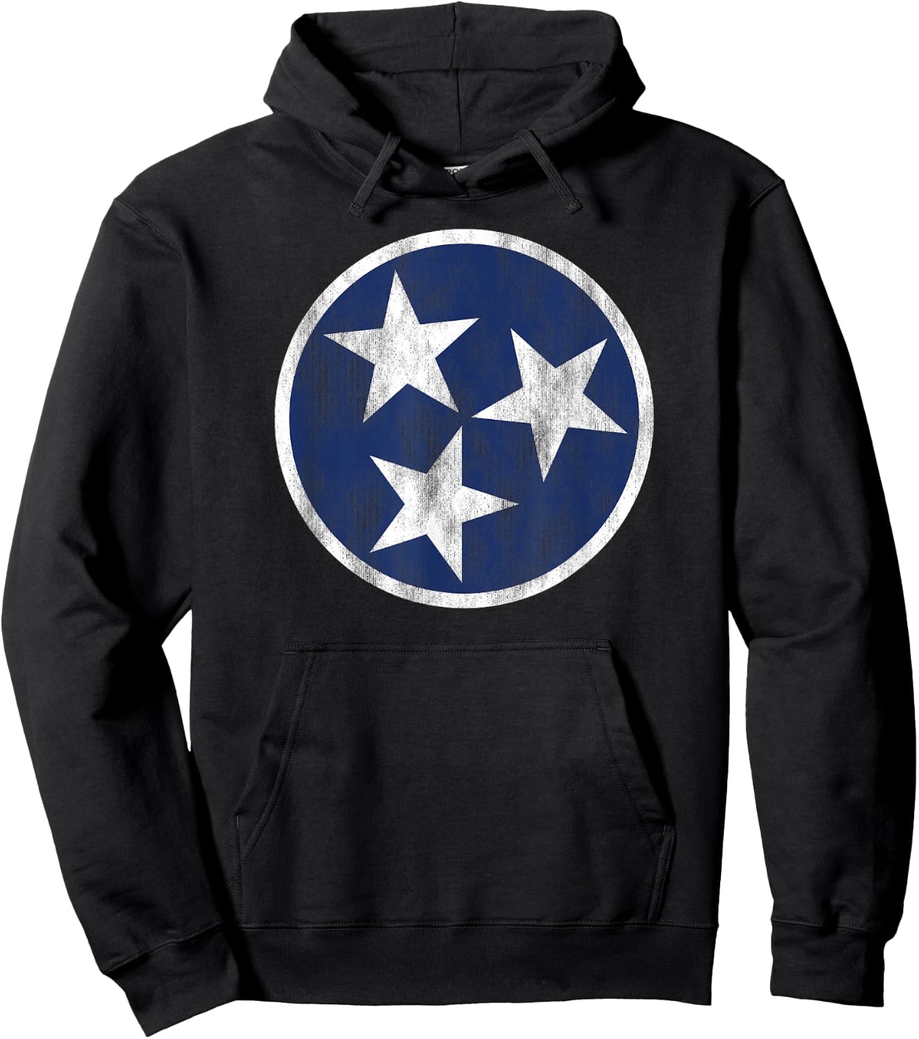 Retro Tennessee Flag Star Logo Volunteer State Nashville TN Hoodie - Hoodie | Black