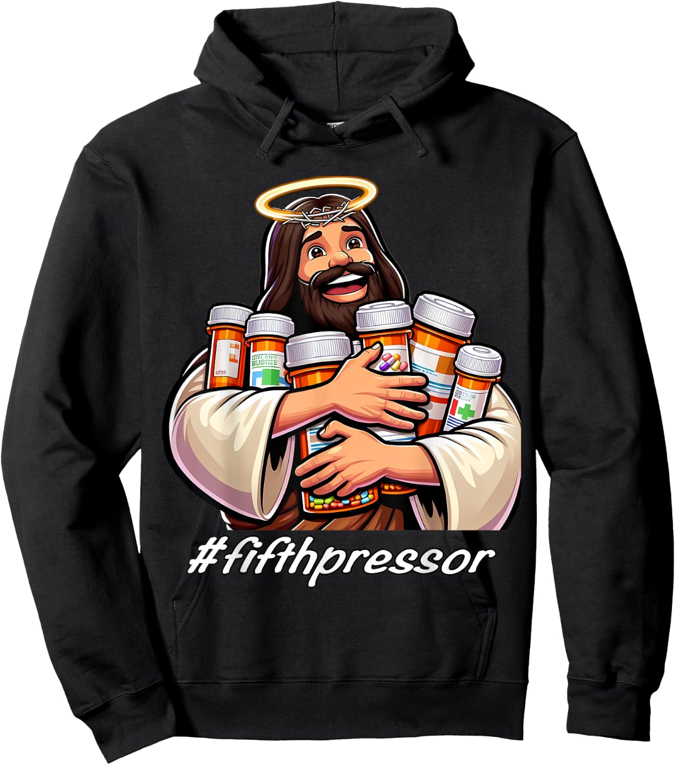 Jesus Christ Fifth Pressure Pharmacist Ful Code Nurse ICU ER Hoodie - Hoodie | Black