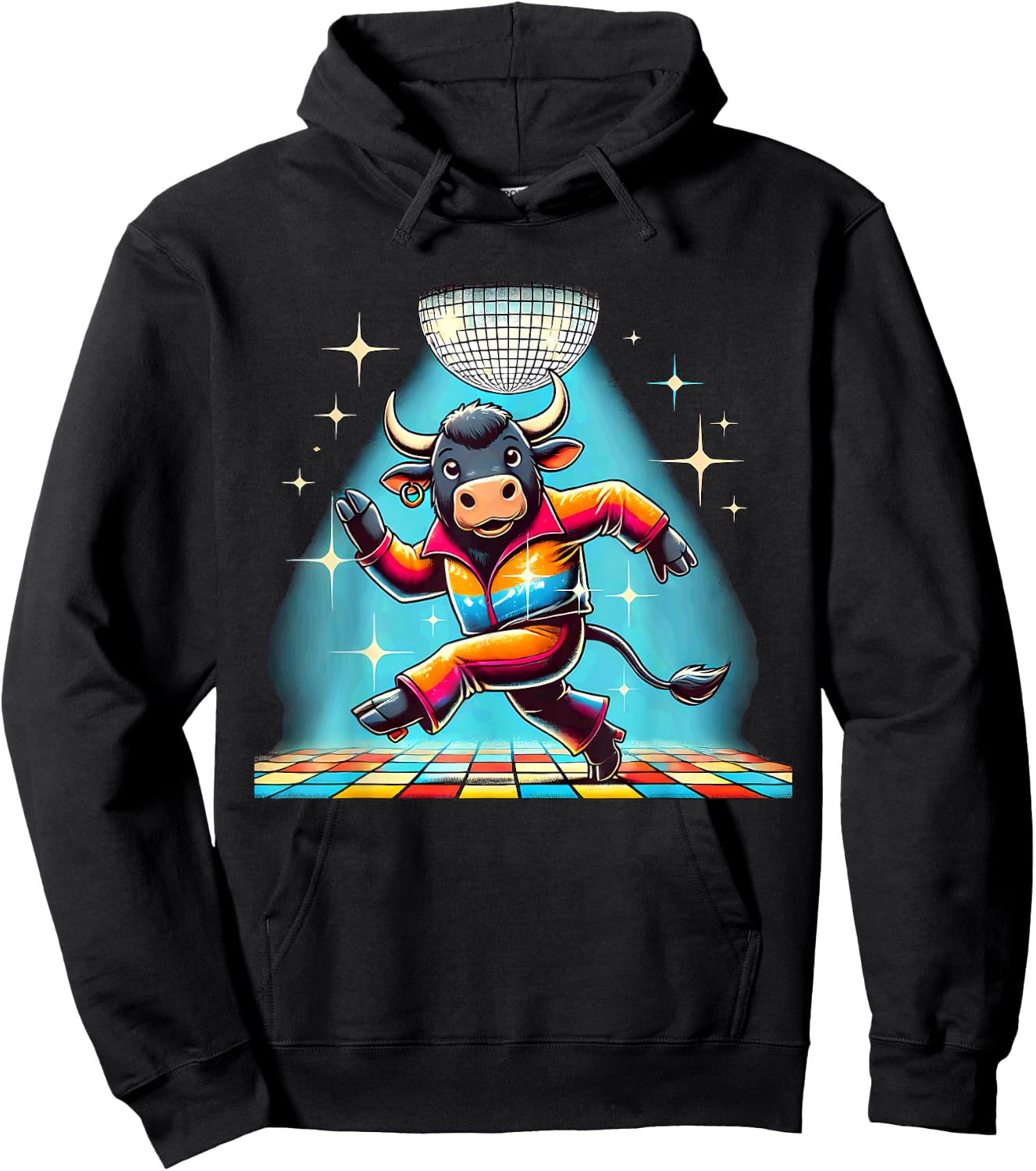 Aesthetic Ox Bull Disco Hoodie - Hoodie | Black