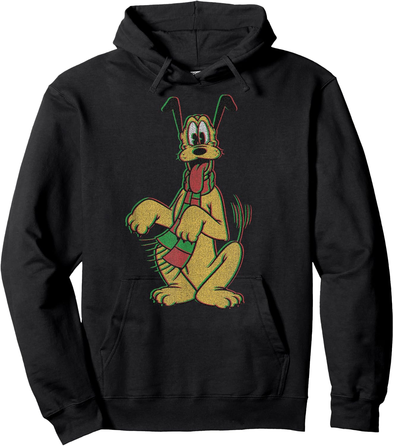 Disney Pluto Christmas Style Portrait Hoodie - Hoodie | Black
