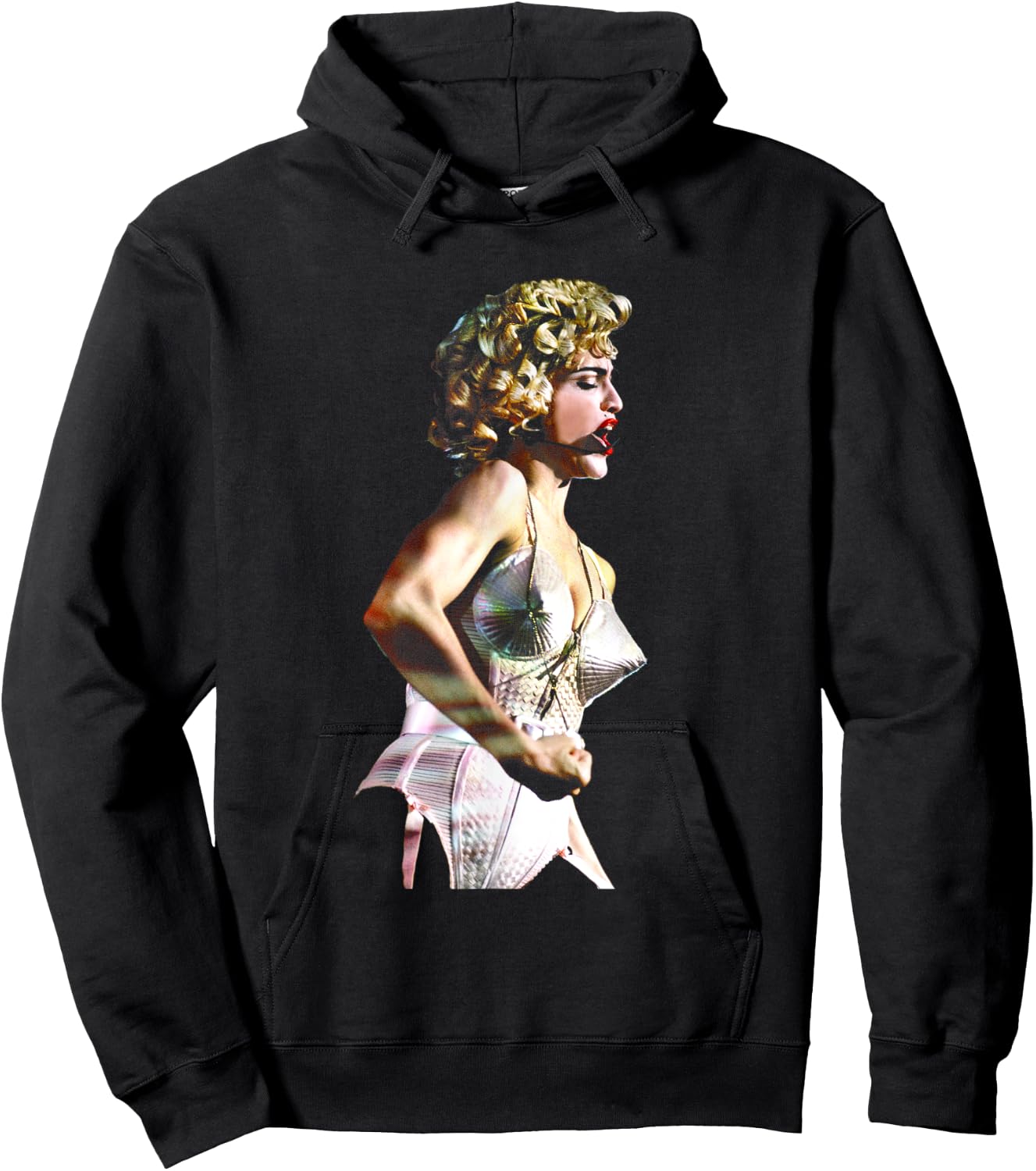 Madonna Corset Live Blonde Ambition By Stephen Wright Hoodie - Hoodie | Black