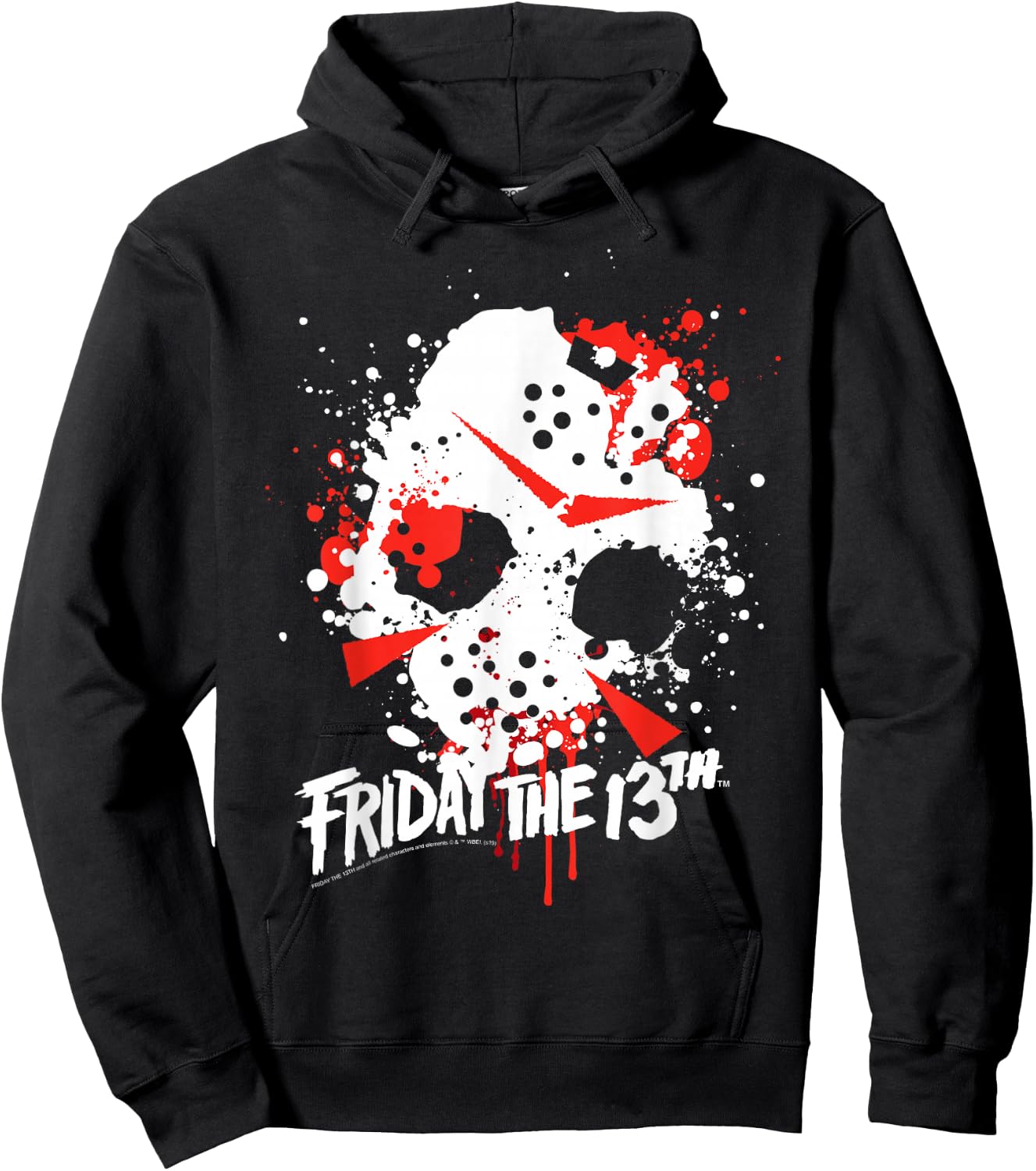 Friday The 13th Jason Blood Splatter Mask Hoodie - Hoodie | Black