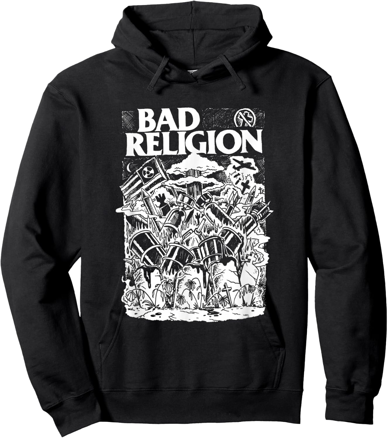 Bad Religion - Official Merchandise - Wasteland Hoodie - Hoodie | Black