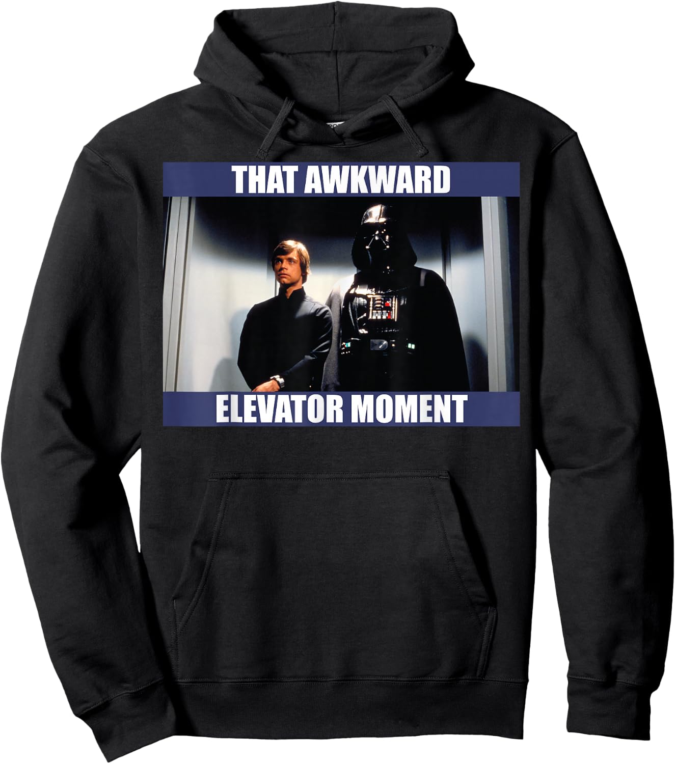 Star Wars Darth Vader & Luke That Awkward Elevator Moment Hoodie - Hoodie | Black