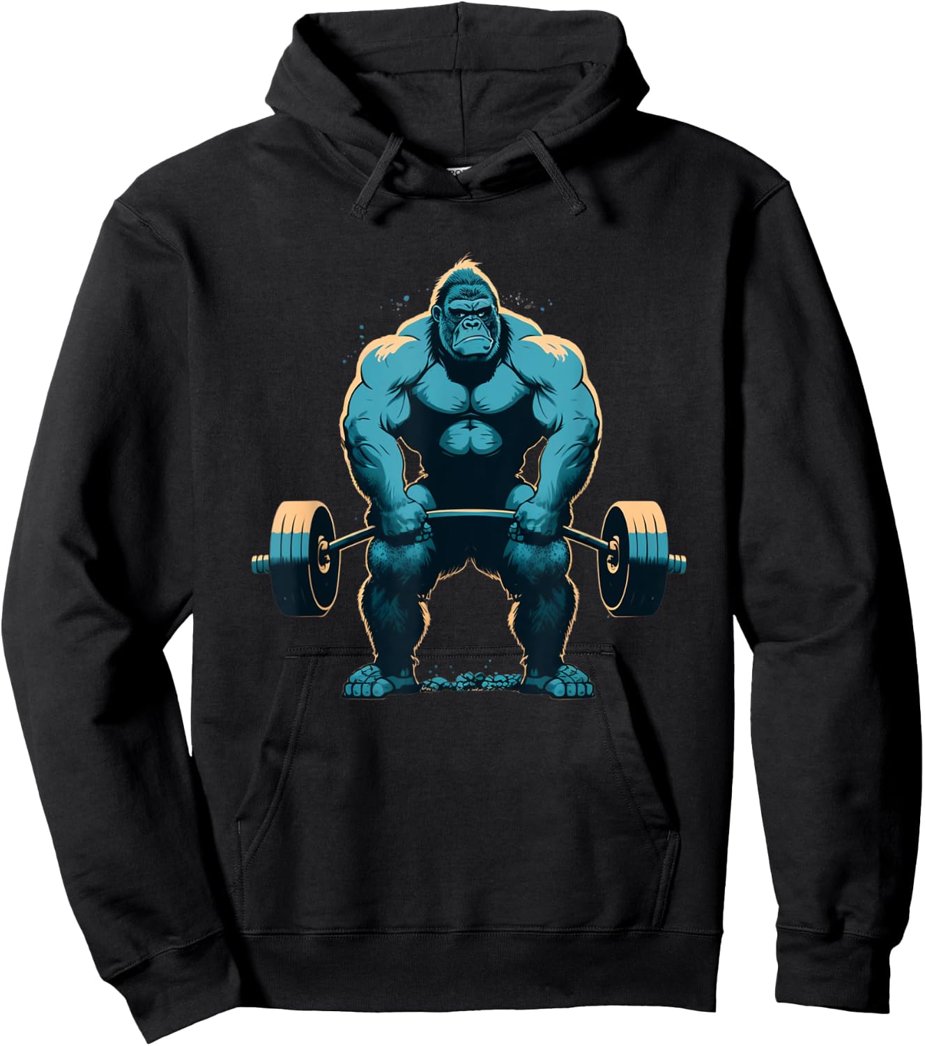 Gorilla Weightlifting Gym Fitness Deadlift Workout Lifting Hoodie - Hoodie | Black
