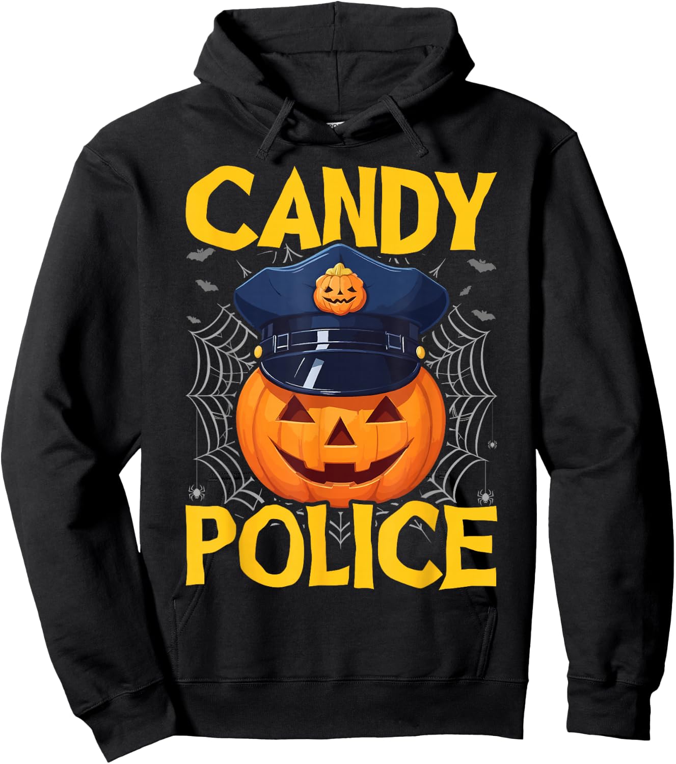 Candy Police Halloween Party Trick or Treat Security Funny Hoodie - Hoodie | Black