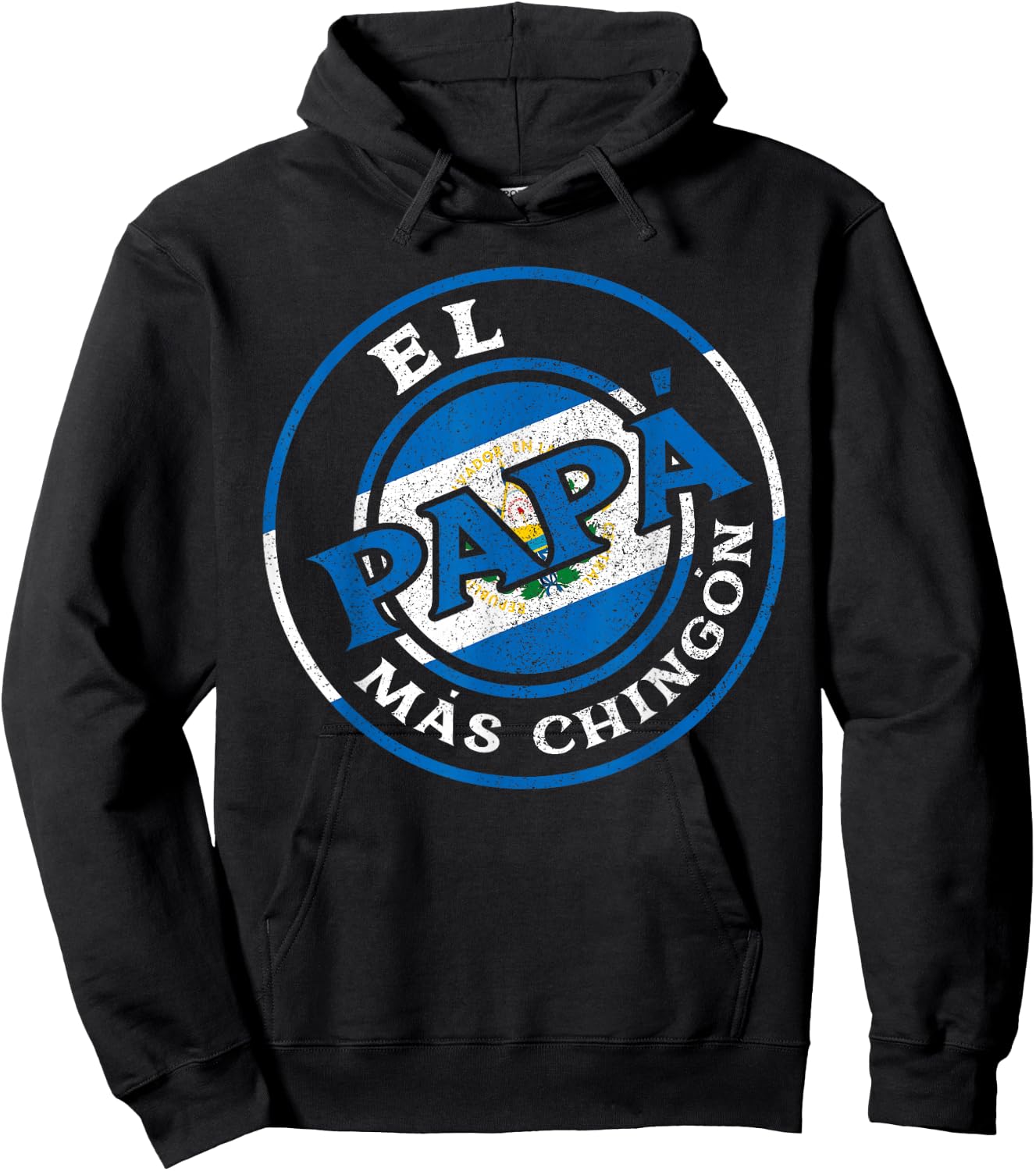 El Papa Mas Chingon The Salvadorian Dad Husband El Salvador Hoodie - Hoodie | Black