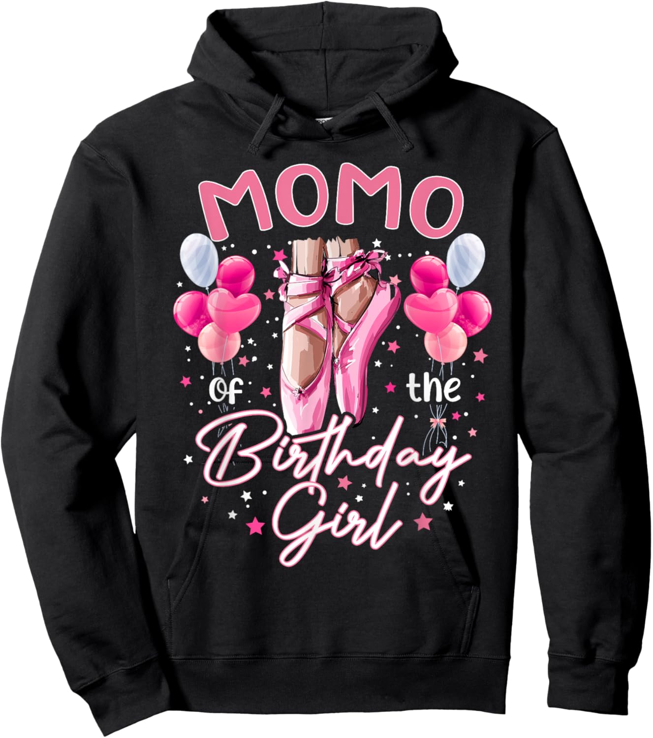 Momo Of The Birthday Girl Ballet Dancer Ballerina Kids Hoodie - Hoodie | Black