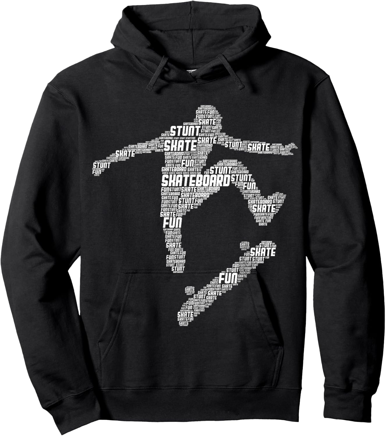 Skateboard Stunt Retro Skater Boys Children Men Hoodie - Hoodie | Black