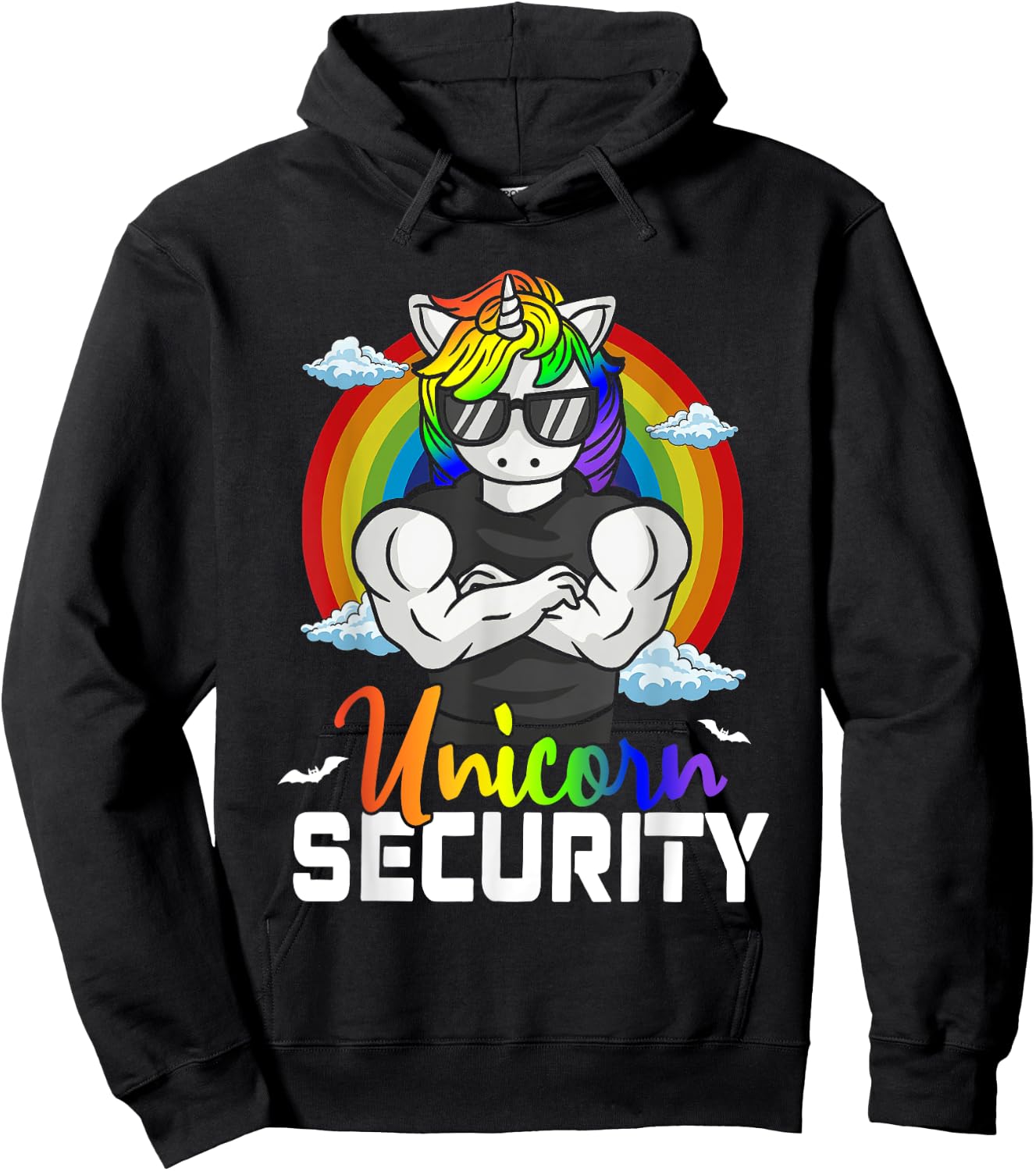 Halloween Costume Unicorn Security Matching Family Hoodie - Hoodie | Black