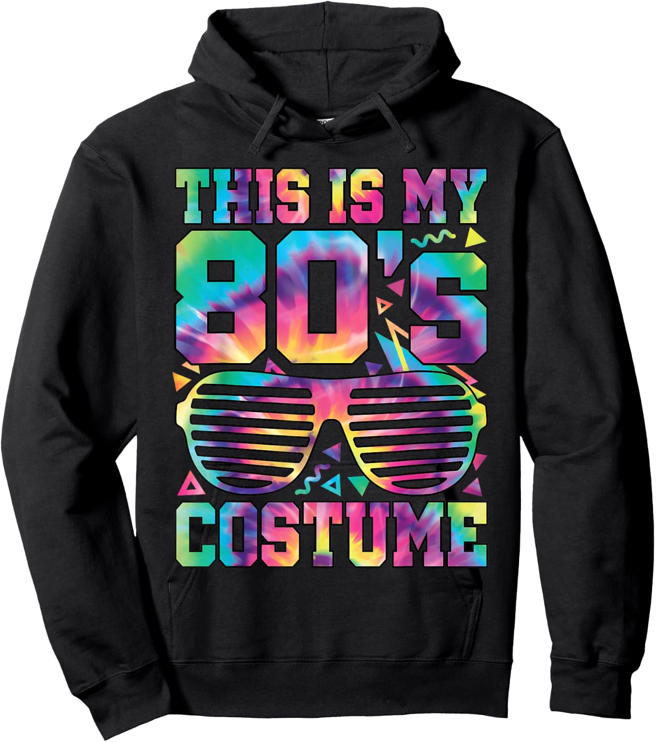 This Is My 80s Costume 1980s 80s Outfit Disco Party Retro Hoodie - Hoodie | Black