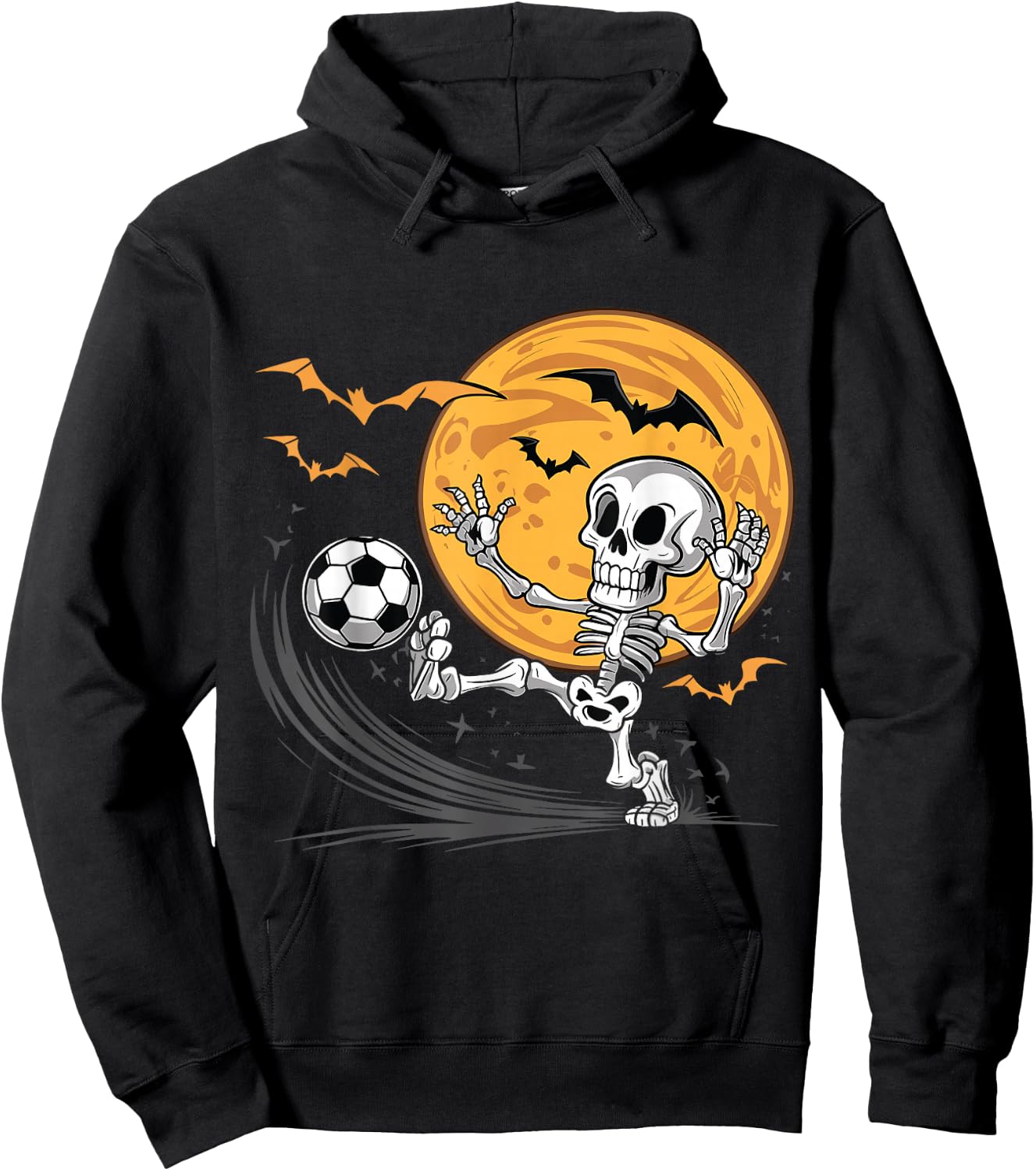 Soccer Skeleton Halloween Men Boys Soccer Player Halloween Hoodie - Hoodie | Black