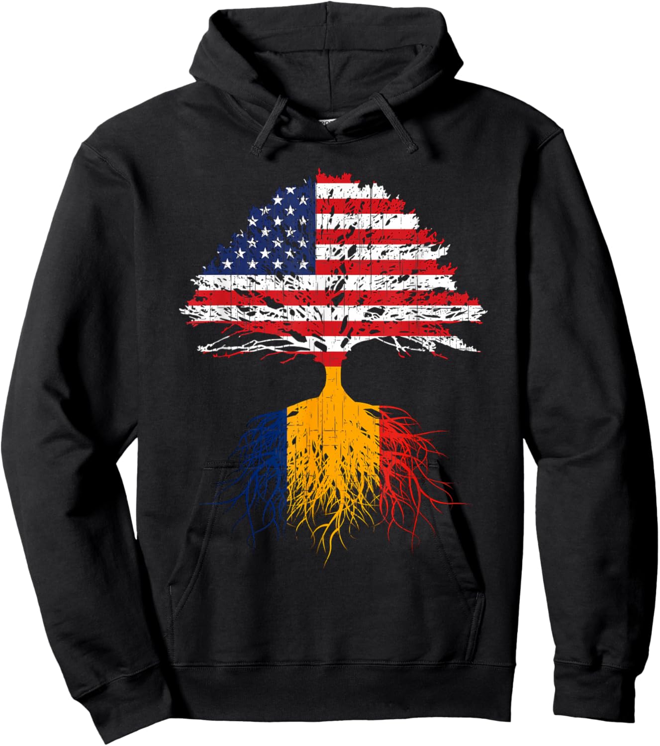 Romanian Roots American Grown Romania Shirt Women Hoodie - Hoodie | Black