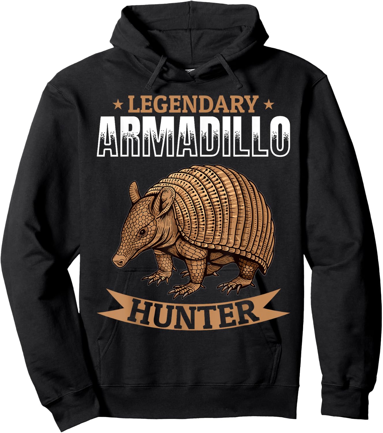 Funny Armadillo Animal Legendary Armadillo Hunter Hoodie - Hoodie | Black