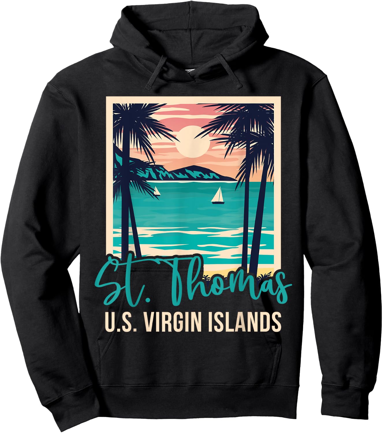 St. Thomas US Virgin Islands Vacation Souvenir Hoodie - Hoodie | Black