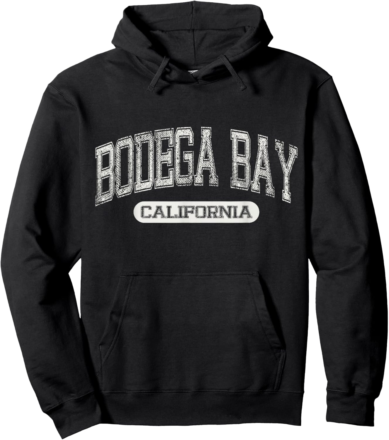 Vintage Bodega Bay CALIFORNIA Retro Distressed Cali Souvenir Hoodie - Hoodie | Black