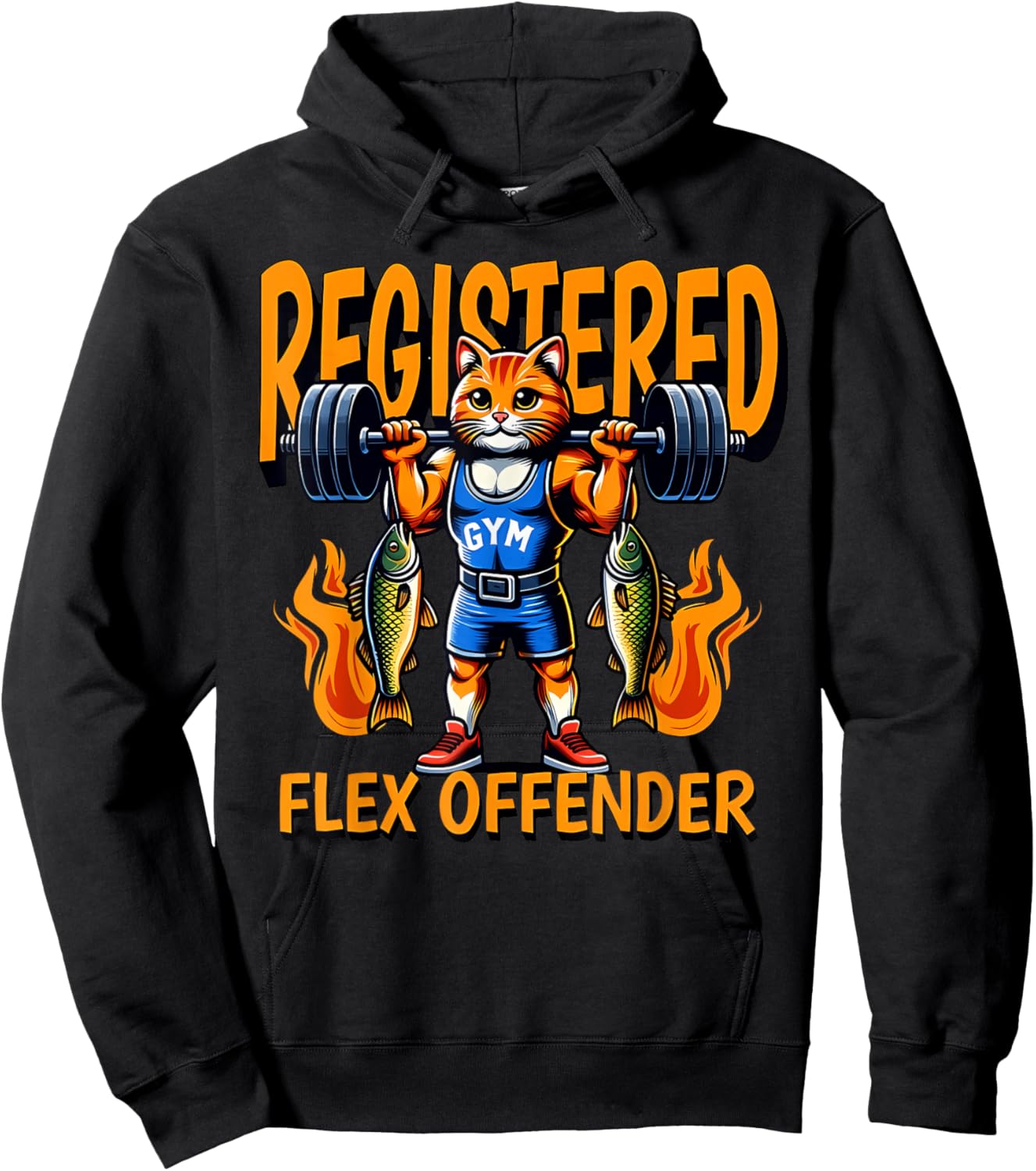 REGISTERED FLEX OFFENDER Funny design Hoodie - Hoodie | Black