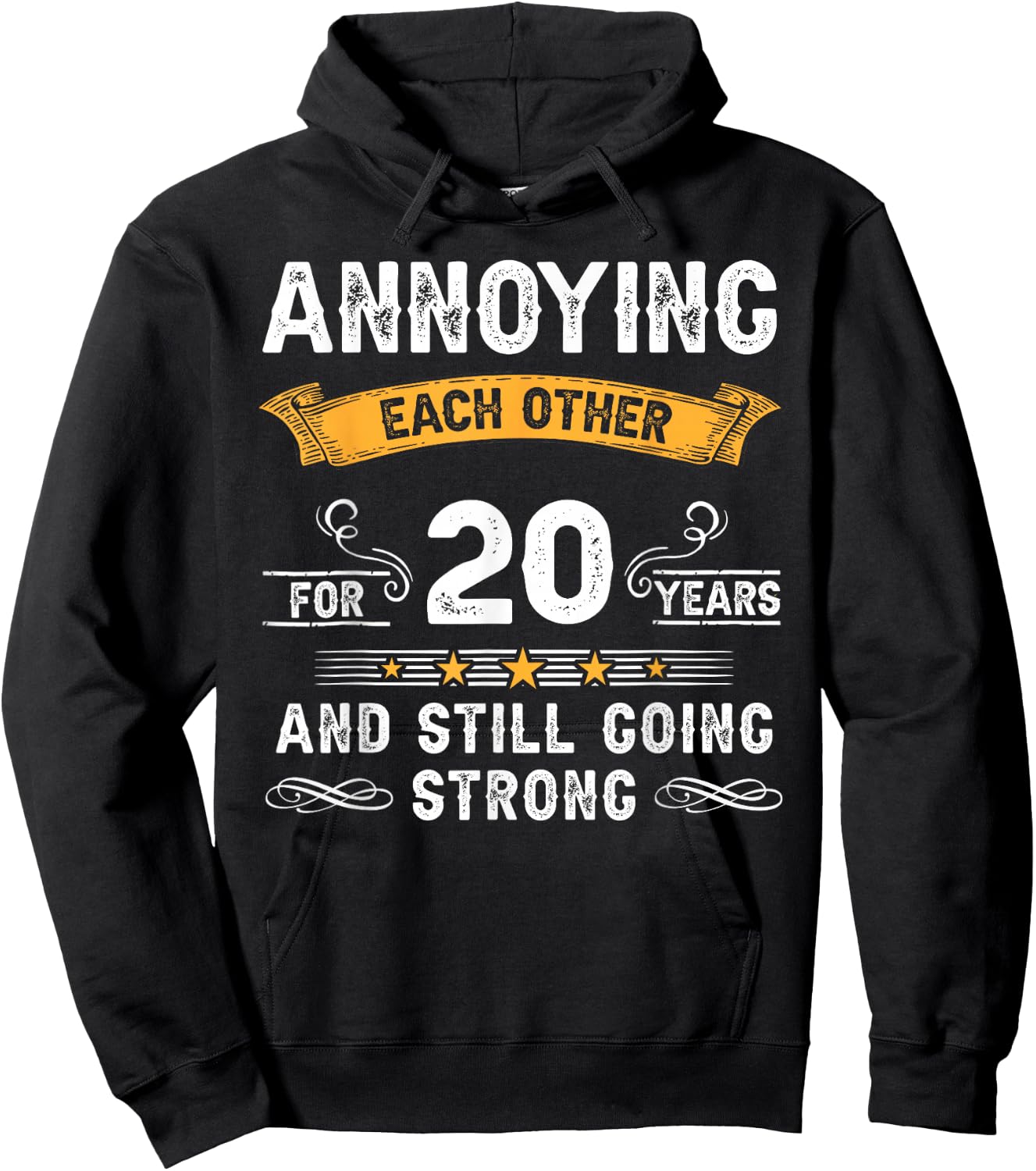Annoying Each Other For 20 Years 20th Wedding Anniversary Hoodie - Hoodie | Black