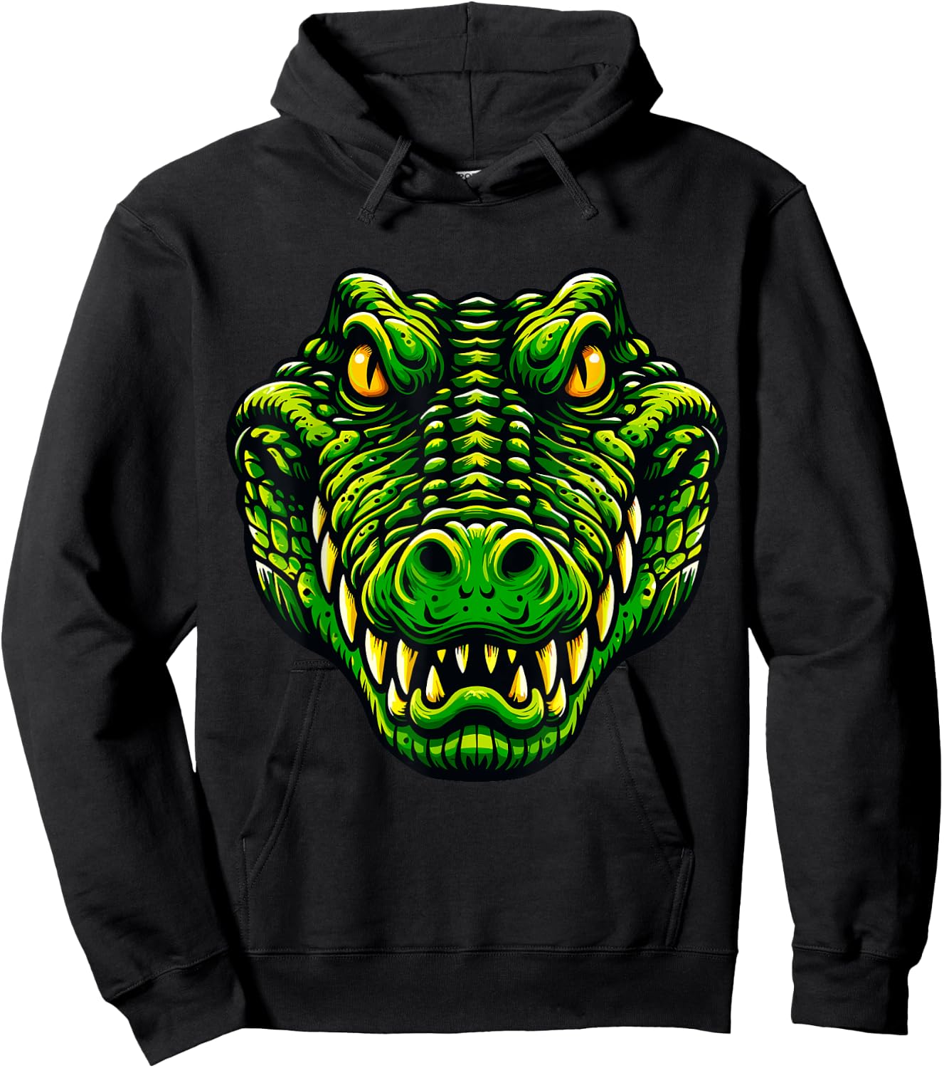 Wild Crocodile Head Alligator Hoodie - Hoodie | Black