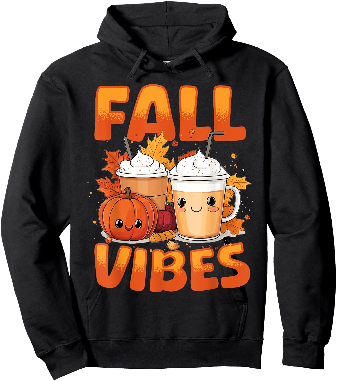 Pumpkin Spice Latte Fall Season Fall Vibes Hoodie - Hoodie | Black