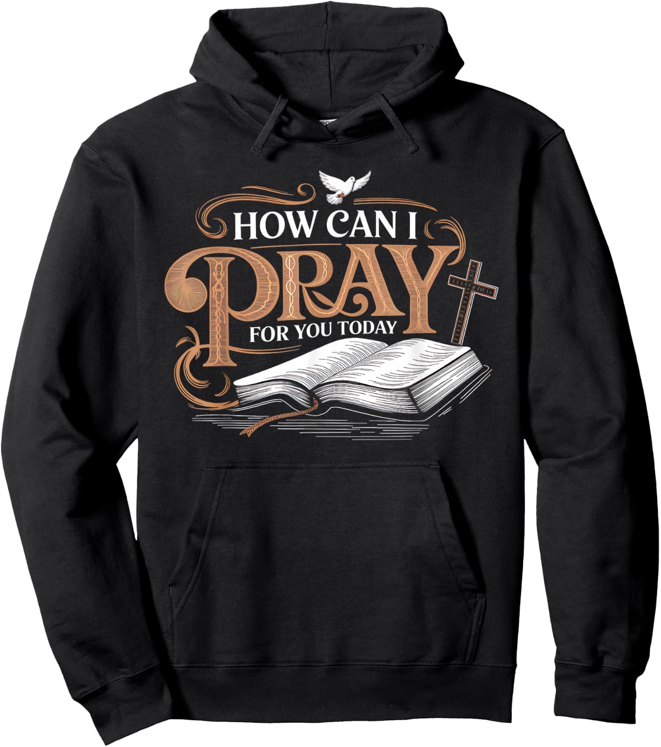 How Can I Pray for You Apparel Catholic Christian Prayer Hoodie - Hoodie | Black