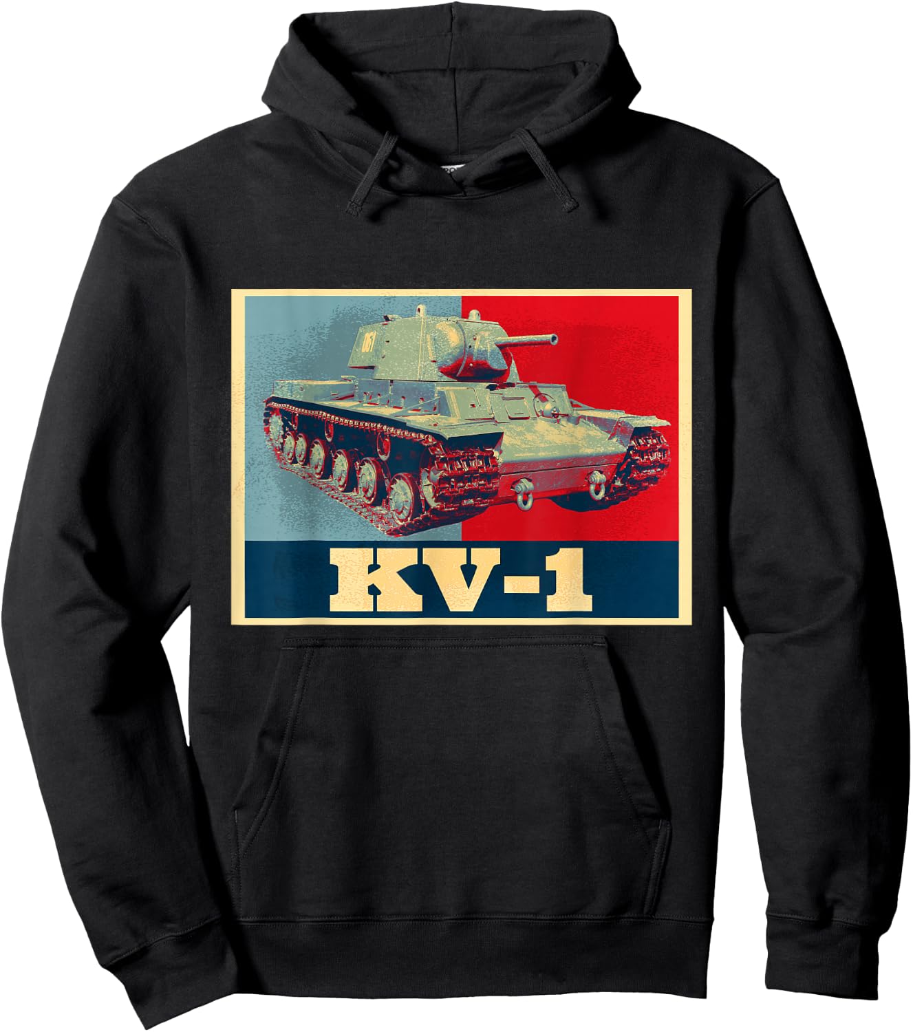 KV-1 Tank Military WW2 Soviet Army WWII Tank Men's Goods Clothes Military Hoodie - Hoodie | Black