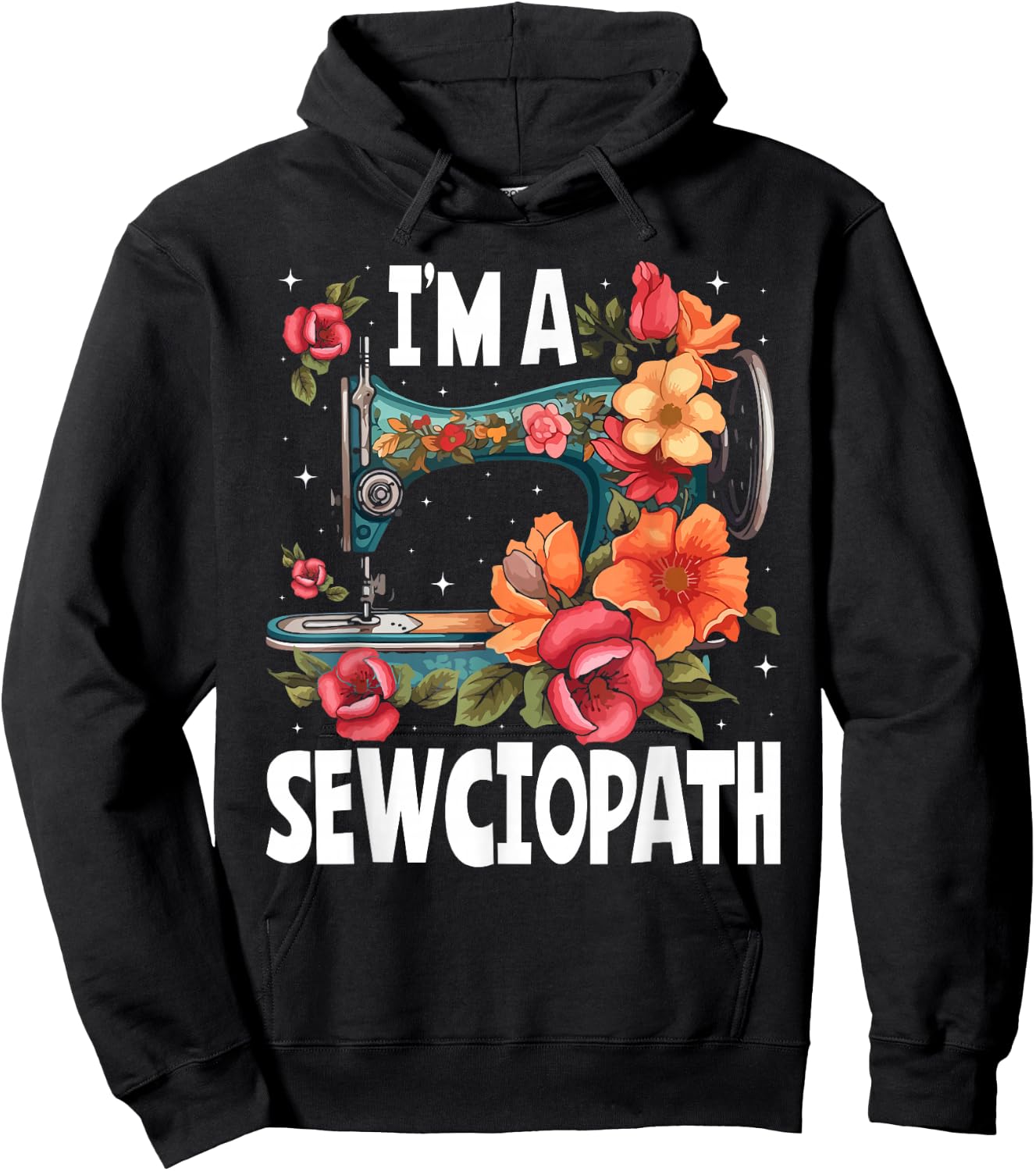 Cool Sewing Art Grandma Seamstress Tailor Quilting Hoodie - Hoodie | Black