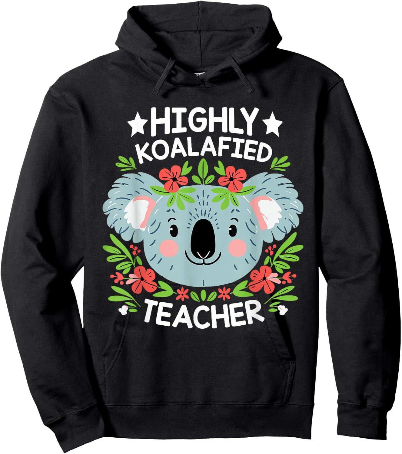 Highly Koalafied Teacher Cute Koala Teacher Hoodie - Hoodie | Black