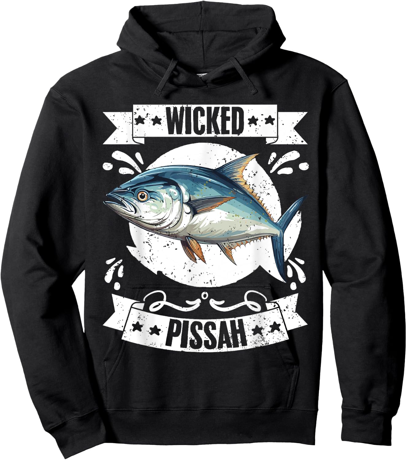 Wicked Pissah Funny Tuna Whisperer Tuna Fisherman Tuna Lover Hoodie - Hoodie | Black