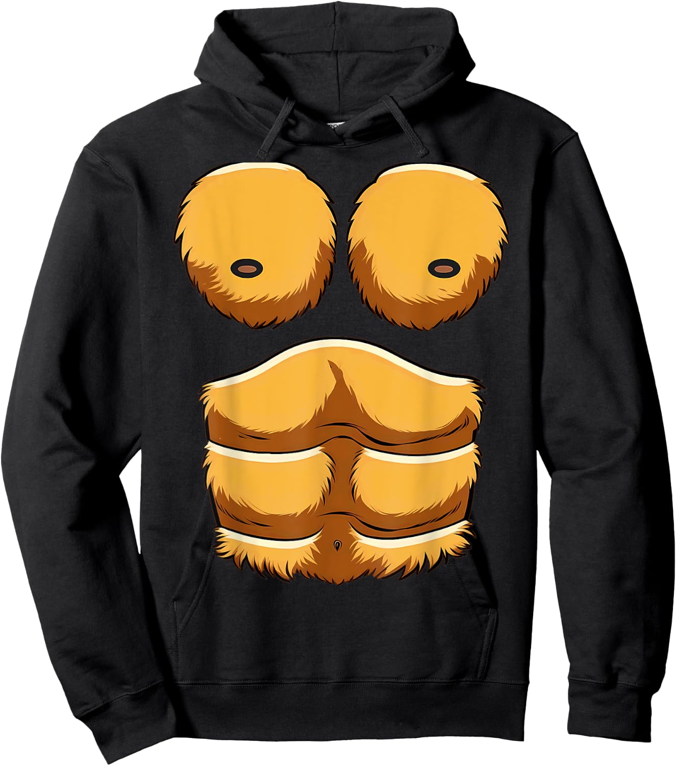 Monkey Gorilla Chest Halloween Costumes Hoodie - Hoodie | Black