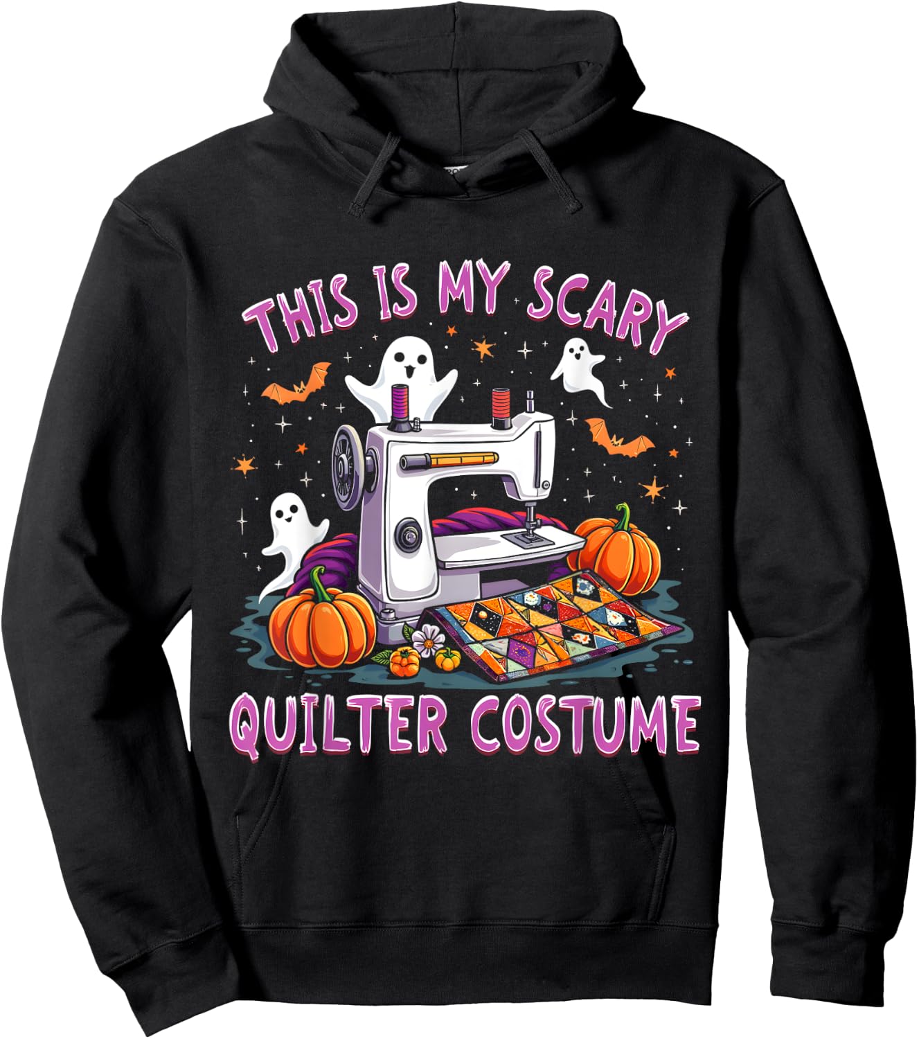 This Is My Scary Quilter Costume Halloween Quilter's Spooky Hoodie - Hoodie | Black