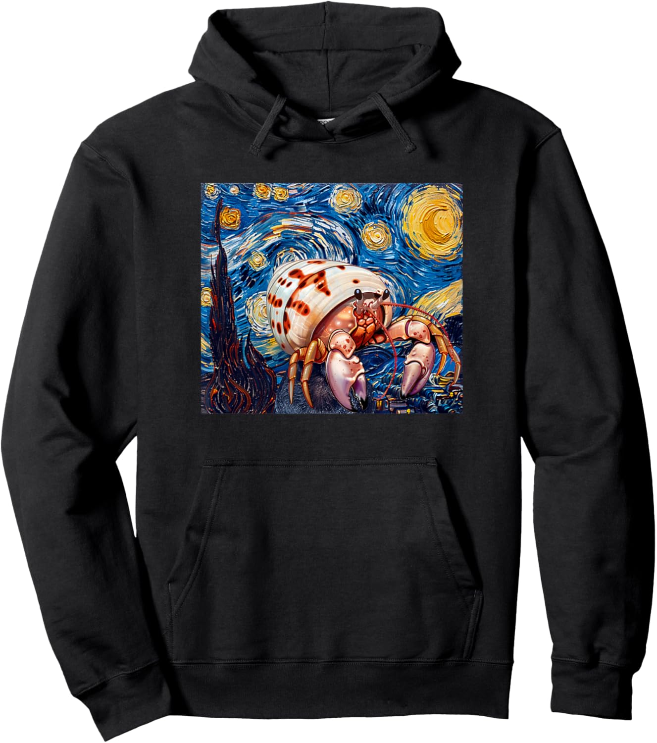 Starry Night Pet Hermit Crab Lover Hoodie - Hoodie | Black