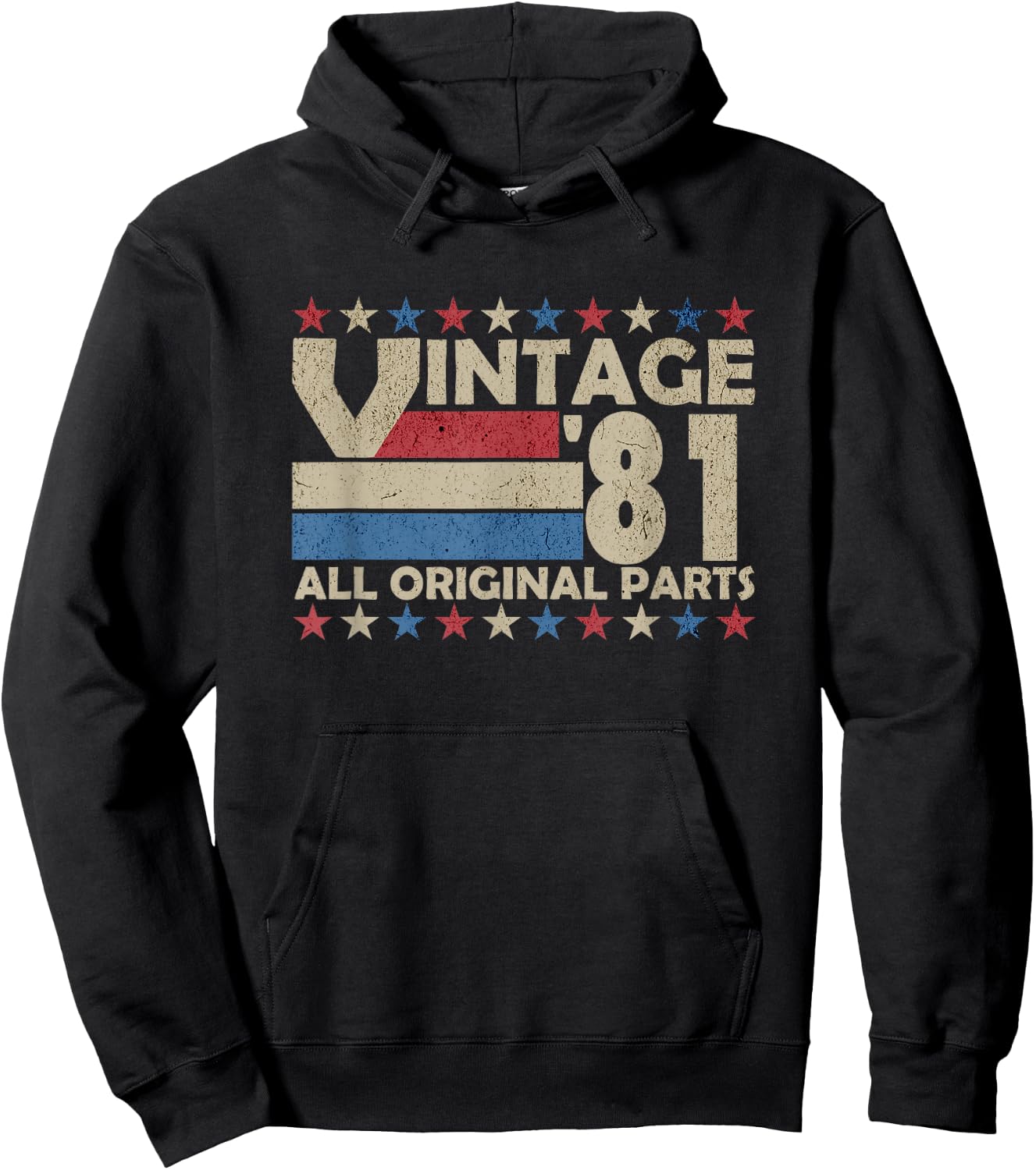 Vintage '81 All Original Parts Retro Hoodie - Hoodie | Black