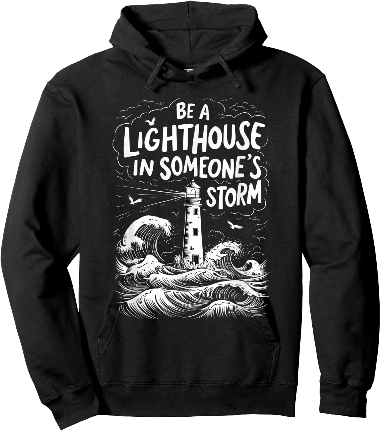 Be A Lighthouse In Someone's Storm Funny Christian Hoodie - Hoodie | Black