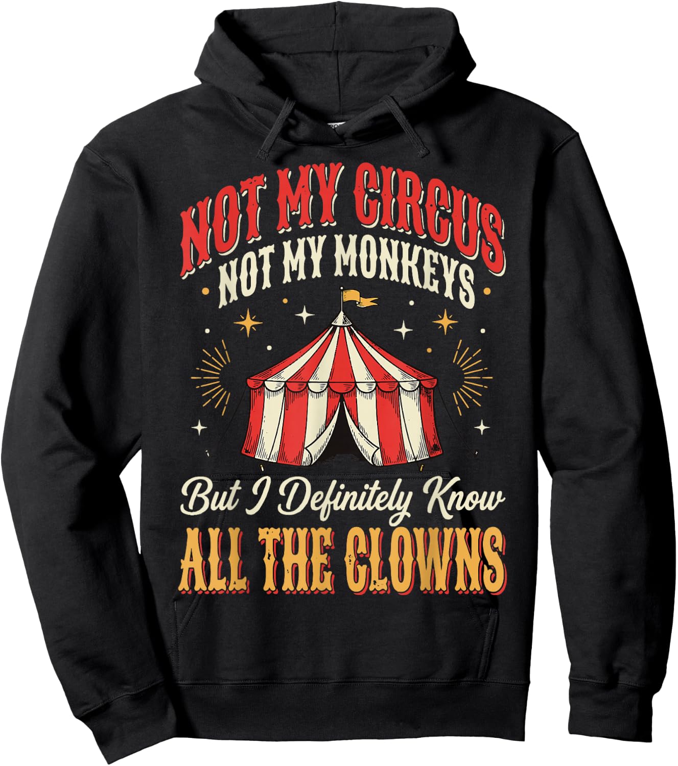 Not My Circus Not My Monkeys But I Know All The Clowns Hoodie - Hoodie | Black